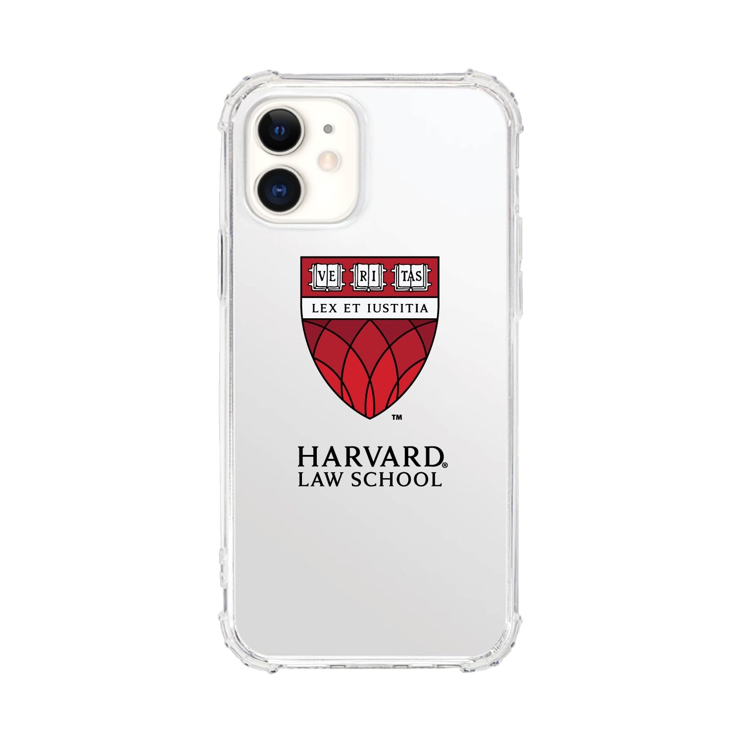 OTM Essentials Rugged Phone Case for iPhone 13 Pro - Shockproof Protective Cover with Tough Edge Design | Harvard Law School Classic White | Perfect for Students, Professionals & Daily Use