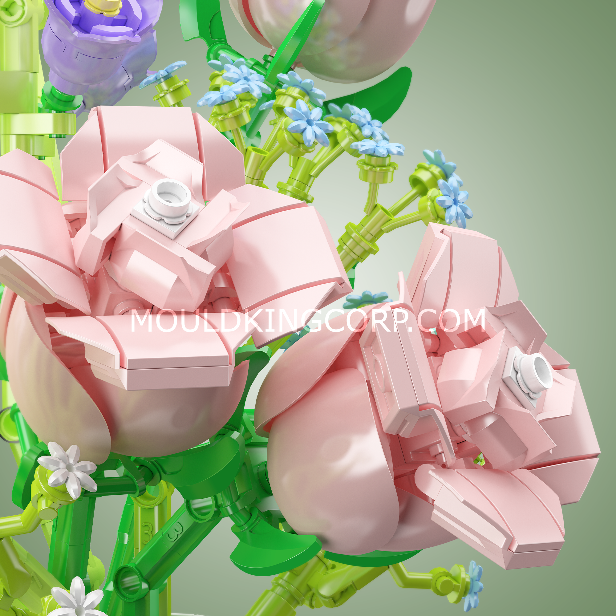 Mould King 10009 Wish Fulfilling Rose Flower Bouquet Building Set | 1,203 PCS DIY Bricks | Romantic Gift for Valentine's Day, Anniversary & Home Decoration