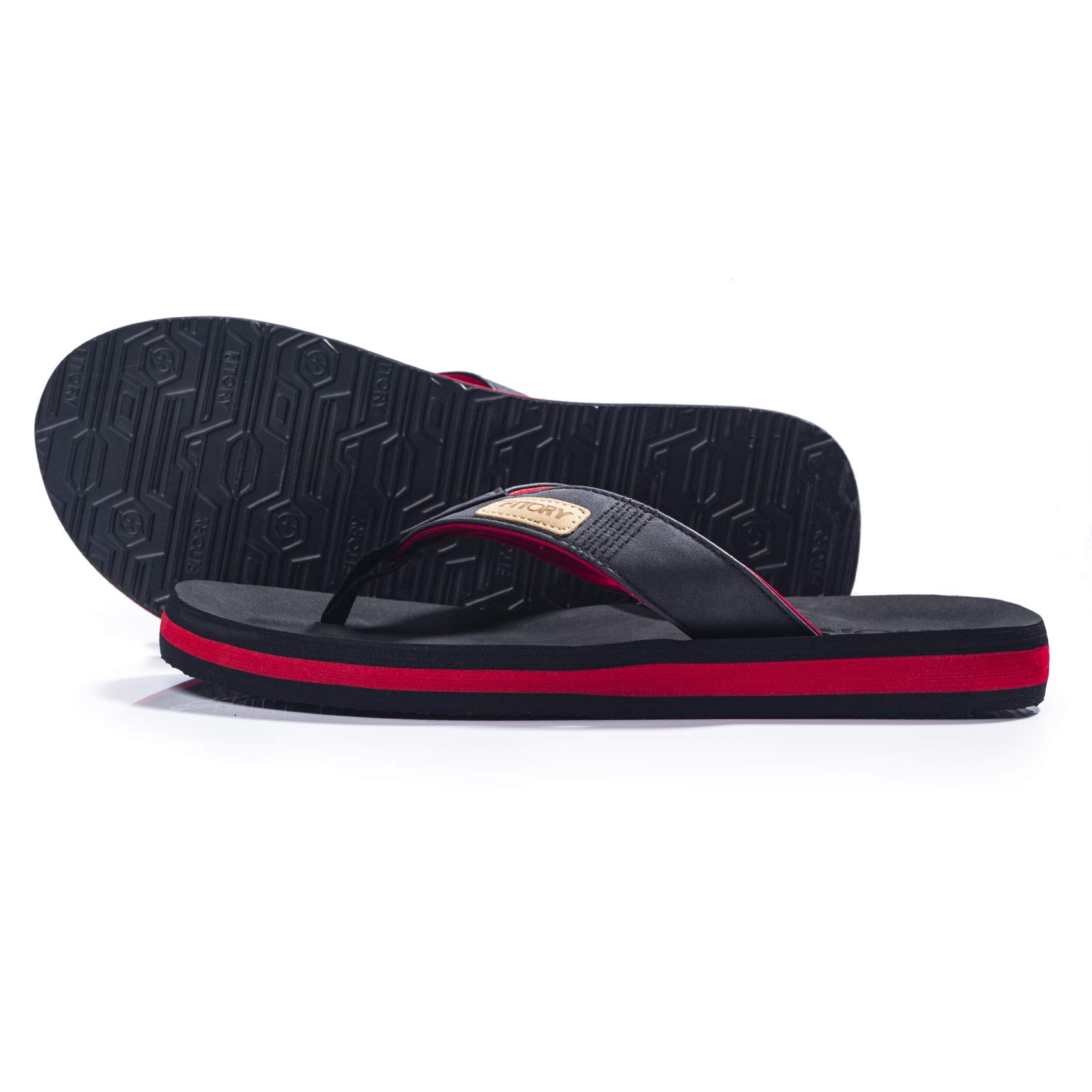 FITORY Men's Flip Flops - Comfortable Thong Sandals for Beach, Pool & Summer | Sizes 6-15 | Lightweight Casual Slippers for Walking, Travel & Outdoor Activities