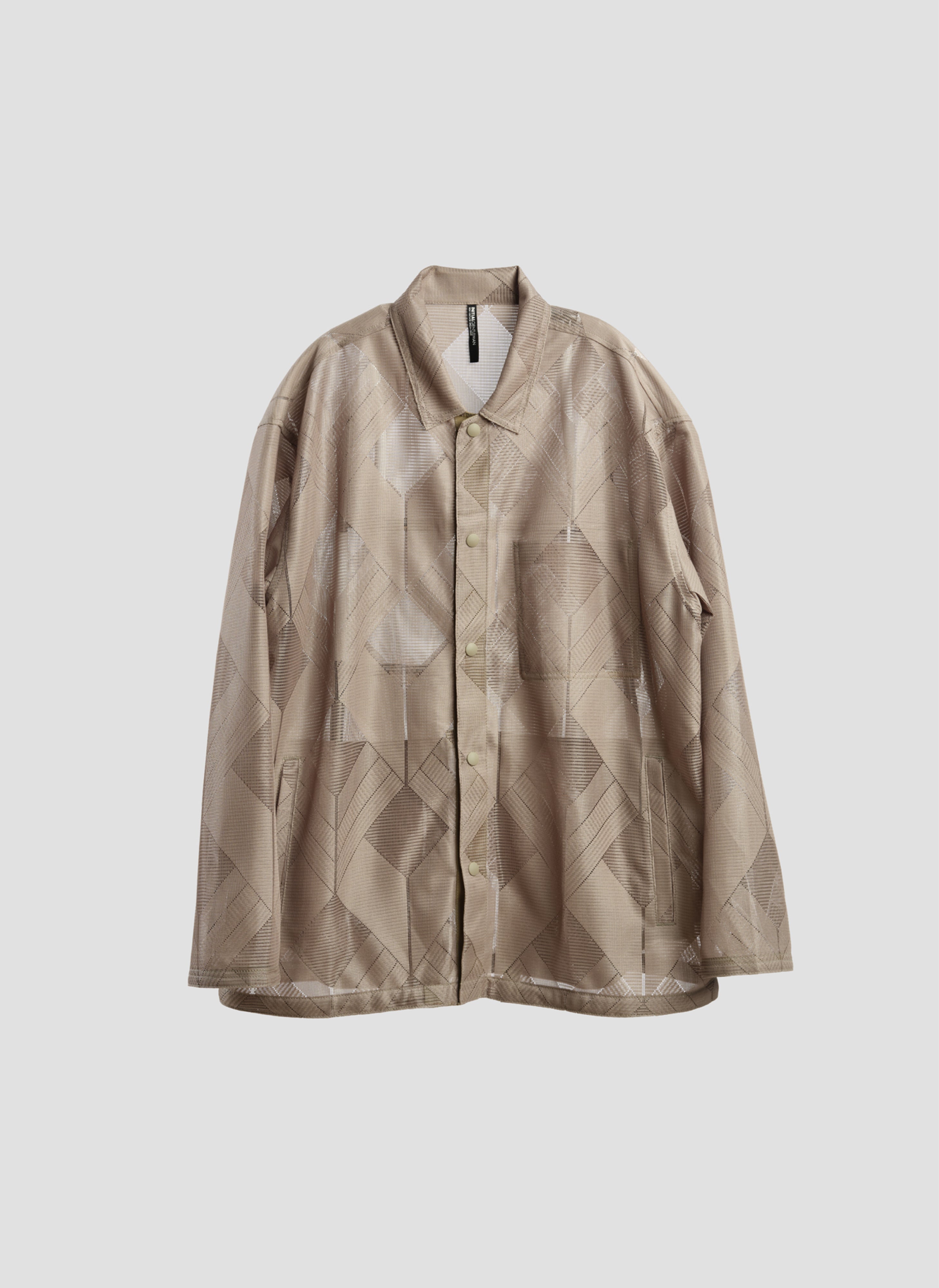 Stylish Polyester Geometric Jacquard Coach Jacket for Men & Women - Lightweight Windbreaker for Outdoor Sports, Casual Wear & Street Fashion