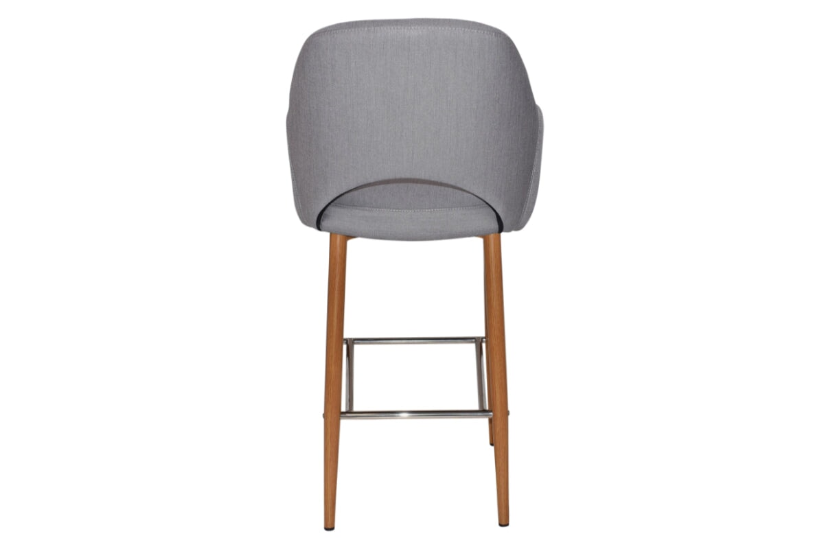 EZ Hospitality Avalon Stool with Arms - Light Oak Finish - 750mm Seat Height - Perfect for Kitchen Islands, Bars & Commercial Settings
