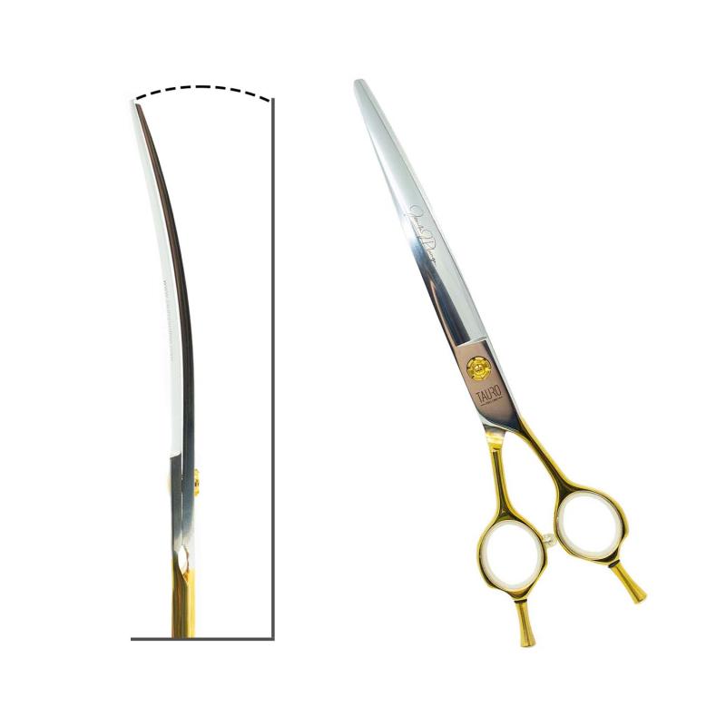 Tauro Pro Line Professional Hair Cutting Scissors for Right Handed Stylists - 440C Stainless Steel Blades with Golden Handles - Perfect for Salon, Barber & Home Haircuts