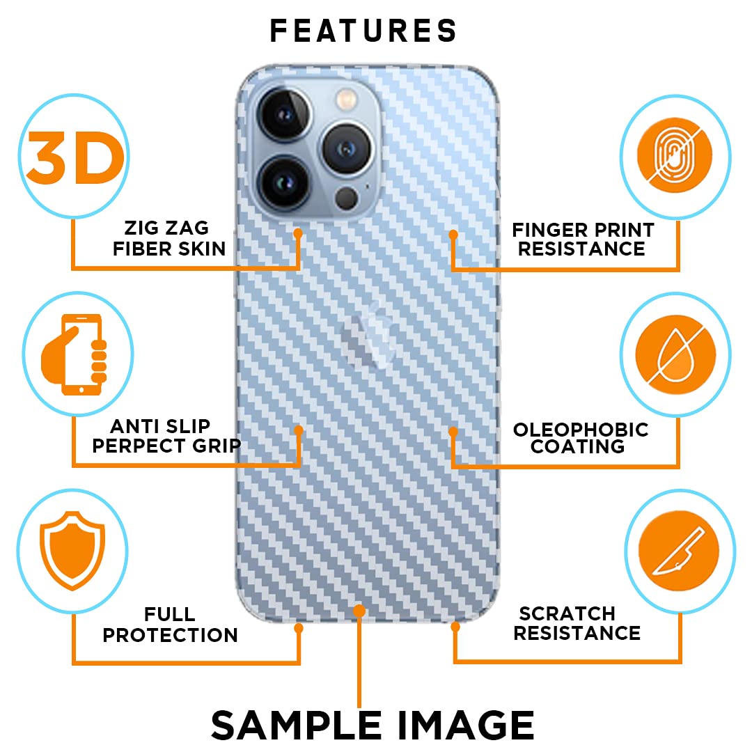 iQOO 12 5G Back Skin Protector - 3D Carbon Fiber Ultra Thin Film (2 Pack) | Easy Installation Kit | Scratch Resistant & Bubble Free | Perfect for Daily Protection & Gaming Sessions