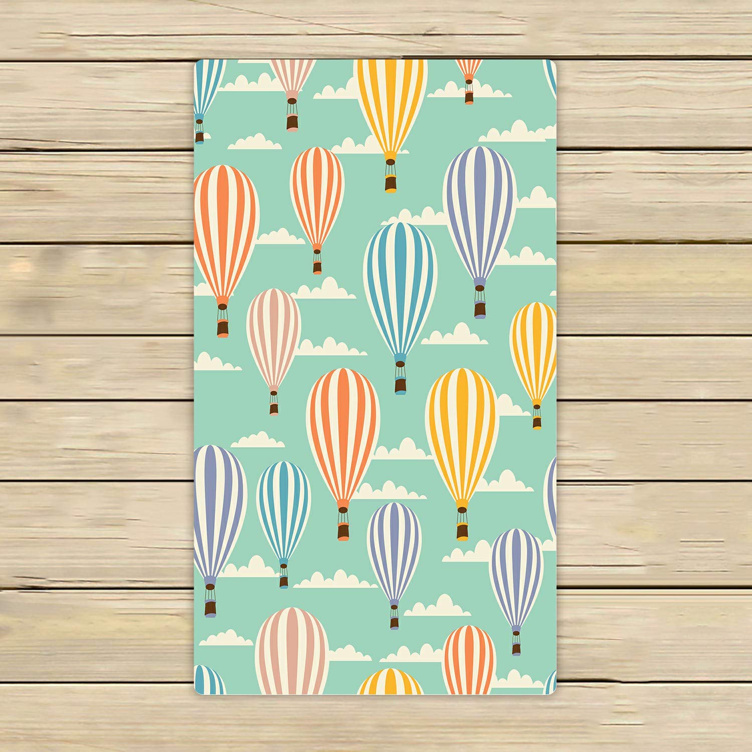 Vintage Balloon Beach Bath Towel - Soft & Absorbent 16x28 Inch Shower Towel for Home, Travel & Outdoor Use - Perfect for Pool, Gym & Vacation