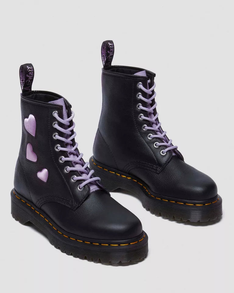 Dr. Martens 1460 Zip Heart Boots - Women's Ankle Boots with Side Zipper & Iconic Heart Design | Perfect for Casual Wear, Street Style & Everyday Fashion
