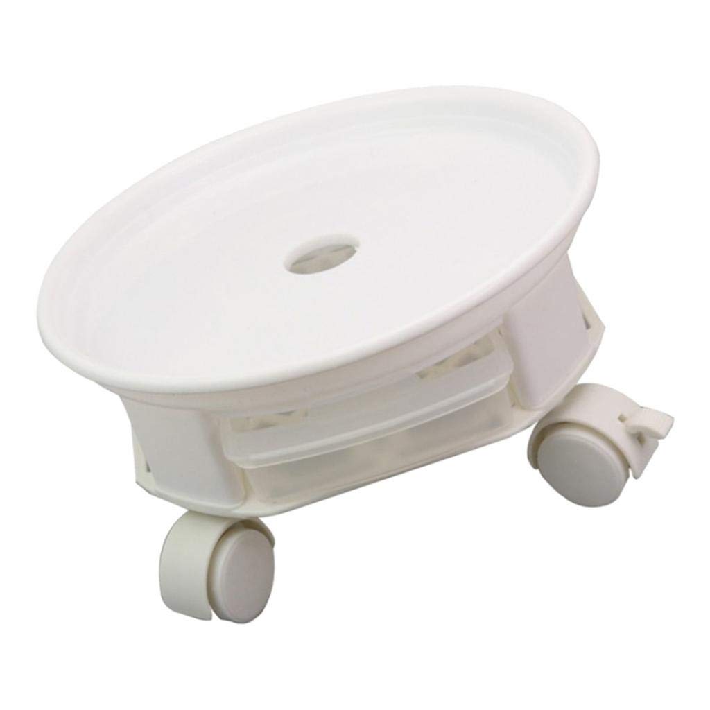 joyMerit Plant Pallet Caddy with Universal Wheels - 27cm White Planter Pot Mover & Dolly Caster for Indoor/Outdoor Gardening, Greenhouse & Nursery Use