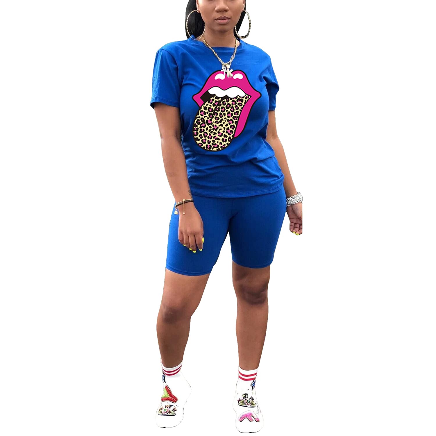 Women's 2-Piece Summer Sweatsuit Set - Comfortable Jogger Outfit & Matching Track Suit for Casual Wear, Lounge, Gym, and Running