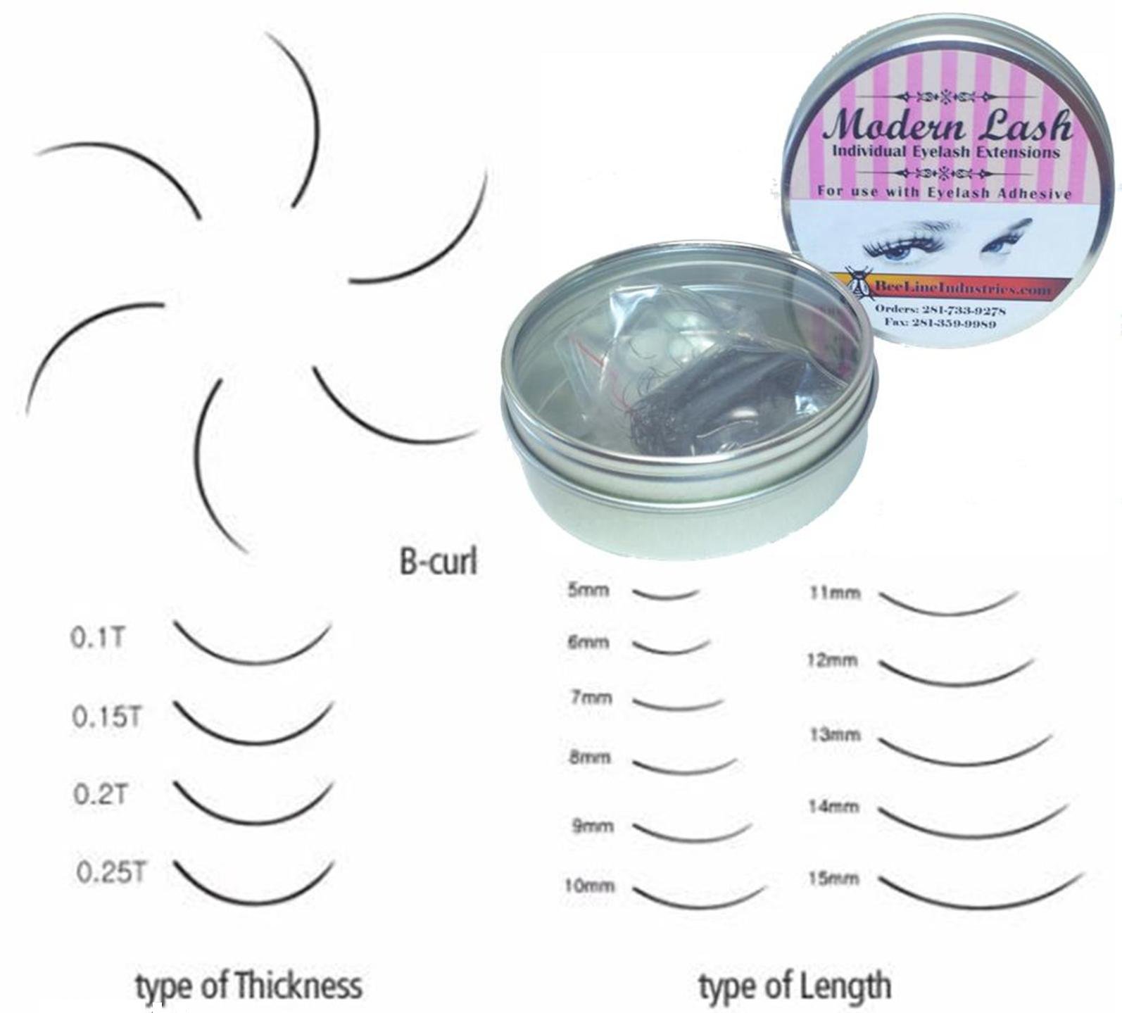 EyeLash Extensions B-Curl 0.2mm Thick 0.5g - 7mm Length for Natural Volume & Everyday Glamour