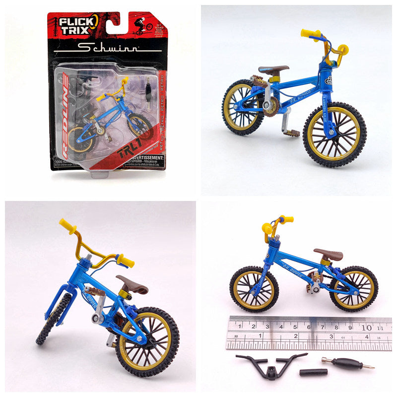 Premium FLICK TRIX Miniature BMX Finger Bike - Diecast Metal DeathTrap Bicycle Toy for Kids & Adults - Perfect Gift for BMX Lovers, Office Desk Decor & Stress Relief Fidget Toy