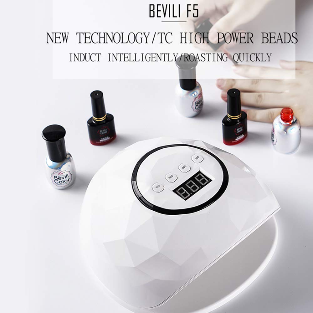 Ubersweet® 72W Professional UV LED Nail Lamp for Gel Polish Curing - Fast Drying Manicure & Pedicure Light for Salon & Home Use - Perfect for Gel Nails, Acrylics, and Dip Powder Nails