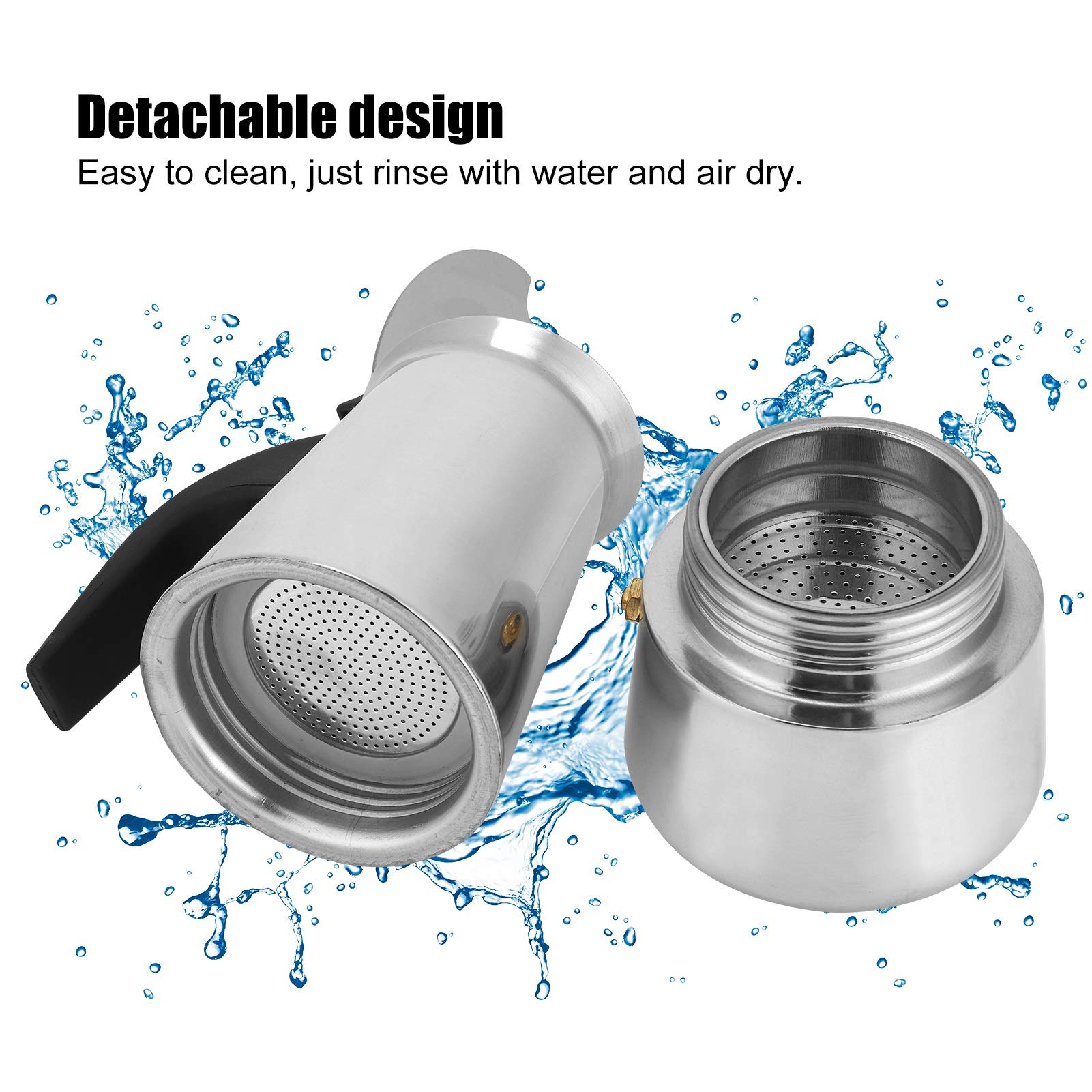 200ml Portable Stainless Steel Coffee Maker & Kettle - Compact Travel Coffee Pot for Office, Home, Kitchen & Camping | Drip Coffee Brewer for Espresso, French Press & Pour Over | Ideal for Coffee Lovers, Baristas & Outdoor Enthusiasts