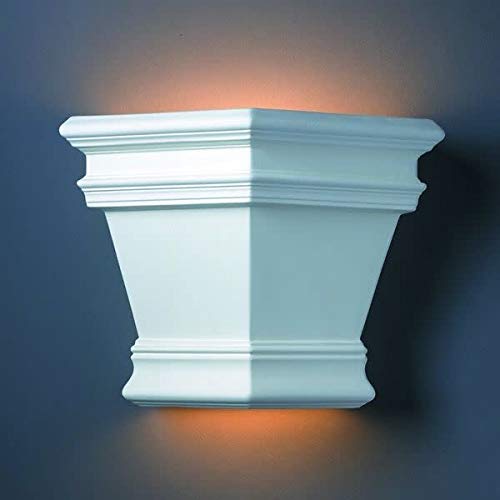 Justice Design Group Ambiance Collection 2-Light Wall Sconce in Bisque Finish - Elegant Wall Lighting for Bedroom, Hallway & Living Room Decor