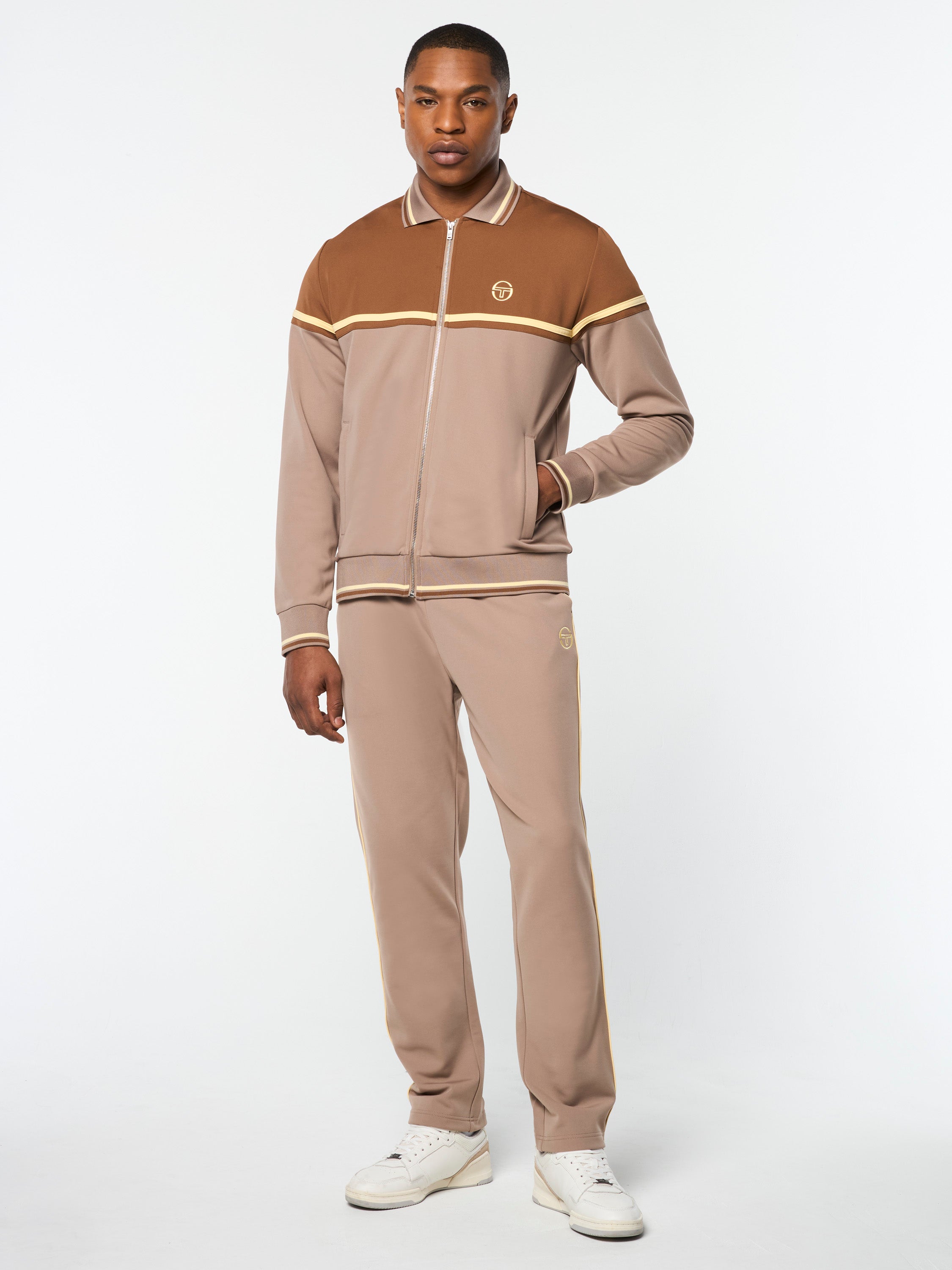 Olmi Track Jacket for Men & Women - Lightweight Taupe Grey Running Jacket with Breathable Fabric - Perfect for Jogging, Gym Workouts & Outdoor Activities
