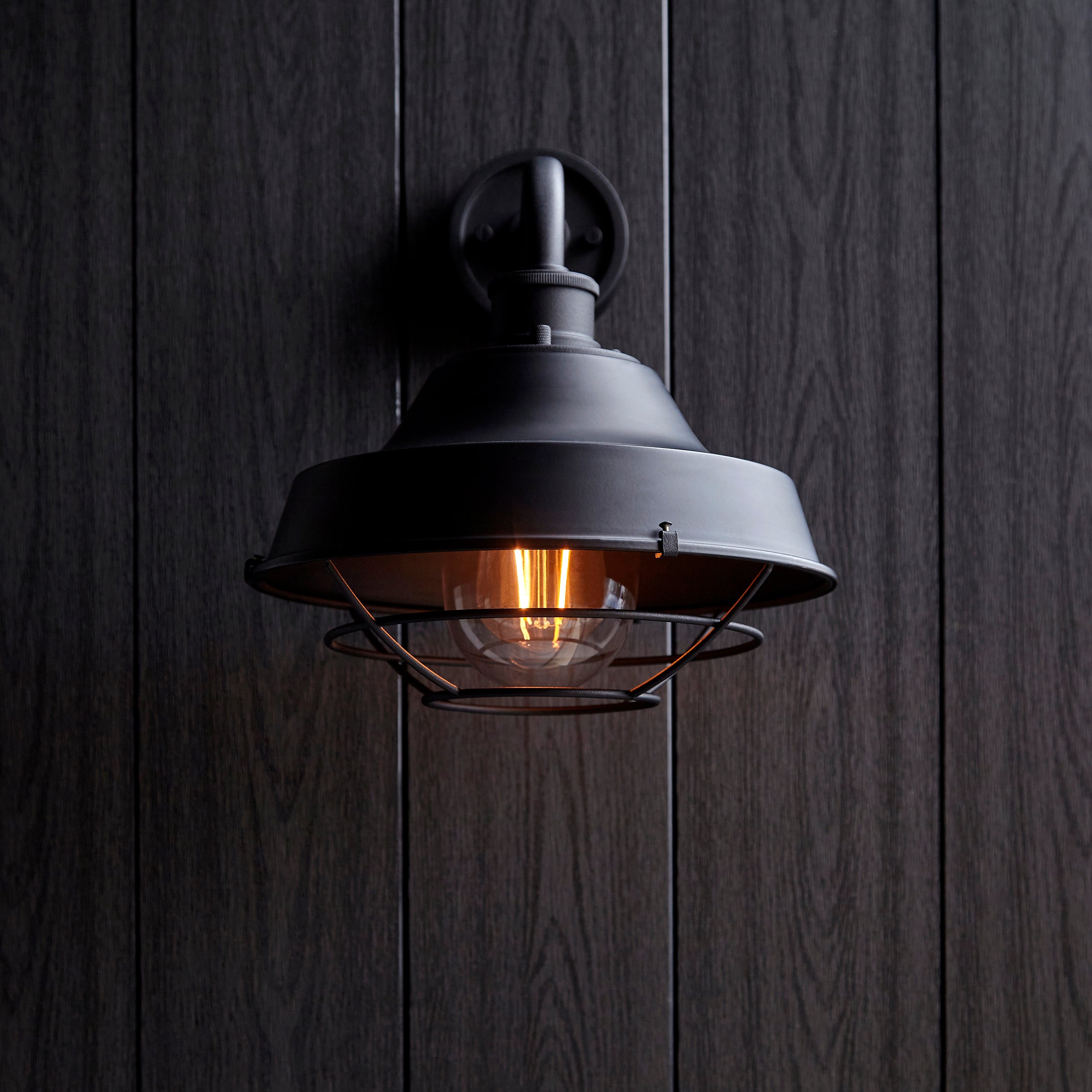 Astley Outdoor Wall Light in Matt Black - Durable & Weatherproof Exterior Lighting for Porch, Garden, and Patio