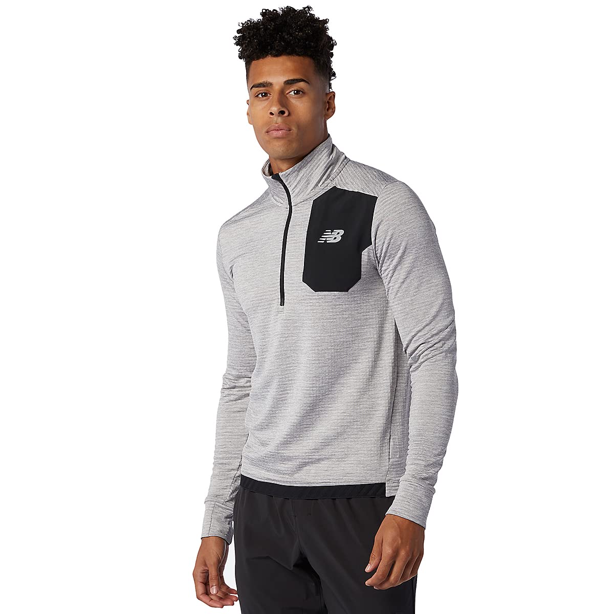 New Balance Men's Nb Heat Grid Half Zip Running Shirt - Lightweight & Breathable for Jogging, Gym Workouts & Outdoor Sports