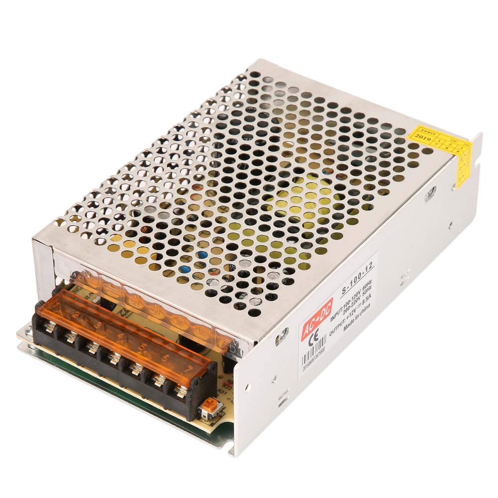 ANKROYU 12V 8.5A LED Power Supply Driver Adapter Transformer for LED Strip Lights - Waterproof & Dimmable - Perfect for Home Theater Lighting, Cabinet Lighting, and Outdoor LED Decorations