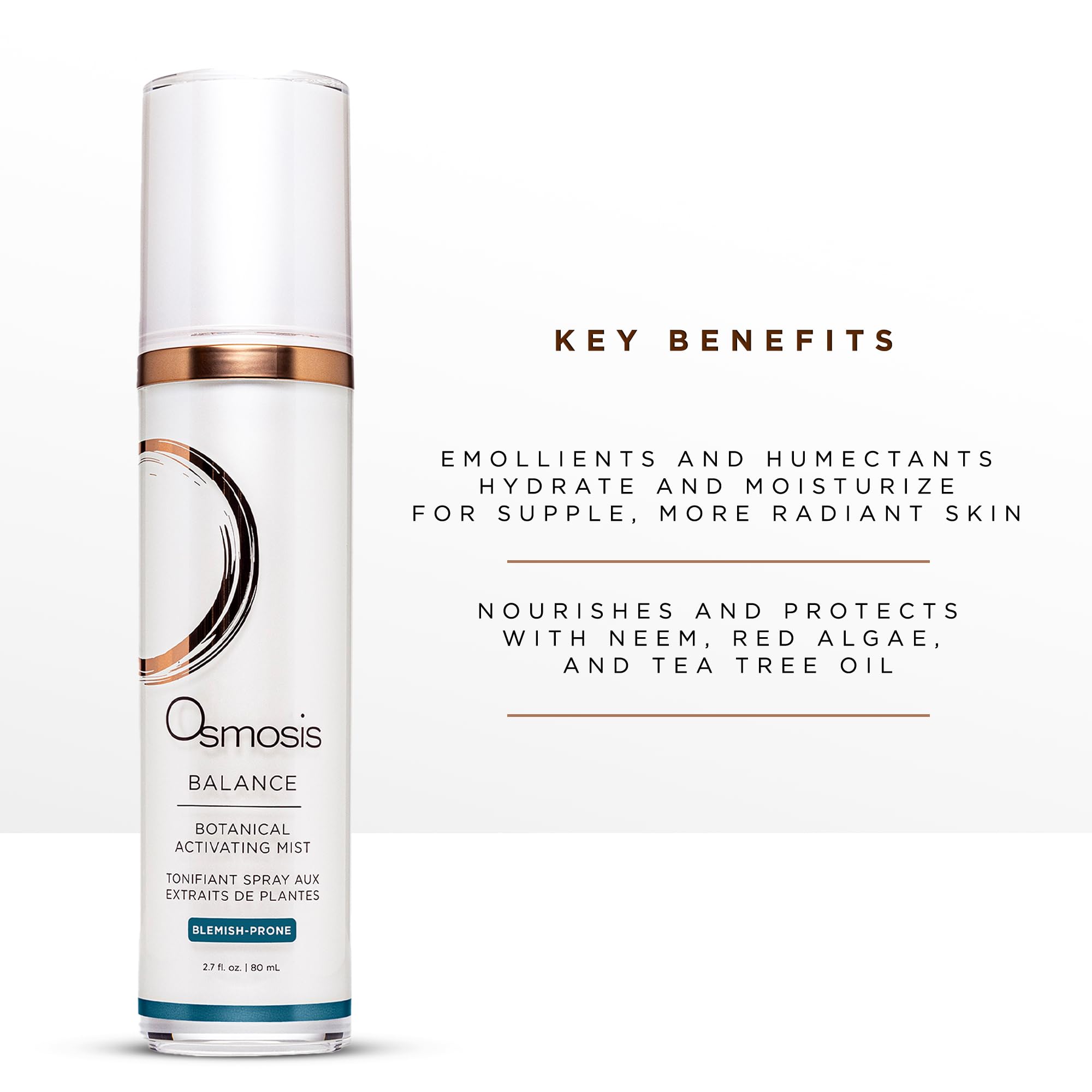 Osmosis Facial Mist and Serum Kit for Blemish-Prone Skin – BALANCE 2.7oz Gentle Face Toner & CORRECT 1oz Retinal Serum with Collagen Boost | Acne Treatment, Anti-Aging Skincare Routine, Daily Hydration for Clear Complexion