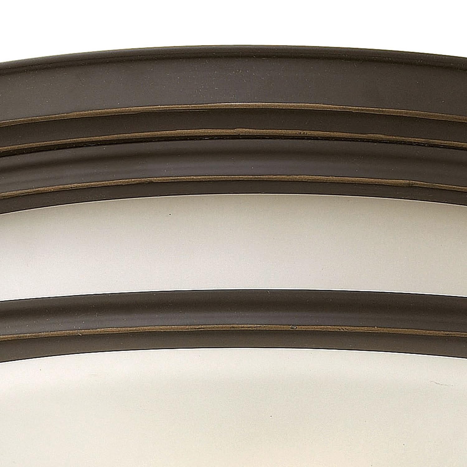 Hinkley Hadley Small Flush Mount Light - Vintage 2-Light Ceiling Fixture with Etched Opal Glass & Oil Rubbed Bronze Finish - Perfect for Bedroom, Hallway, or Entryway Lighting