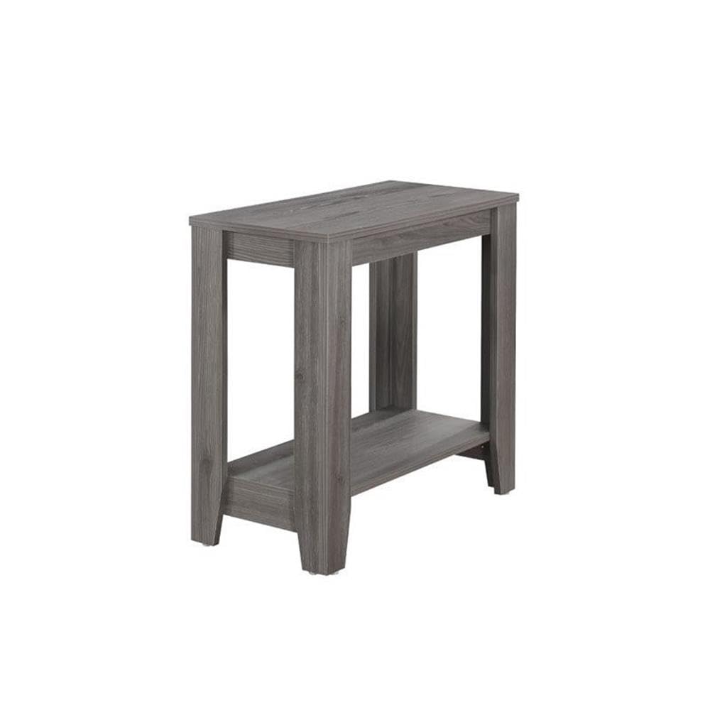 Home Square Solid Wood Tapered Leg End Table Set of 2 - Modern Gray Side Tables for Living Room, Bedroom & Office Furniture