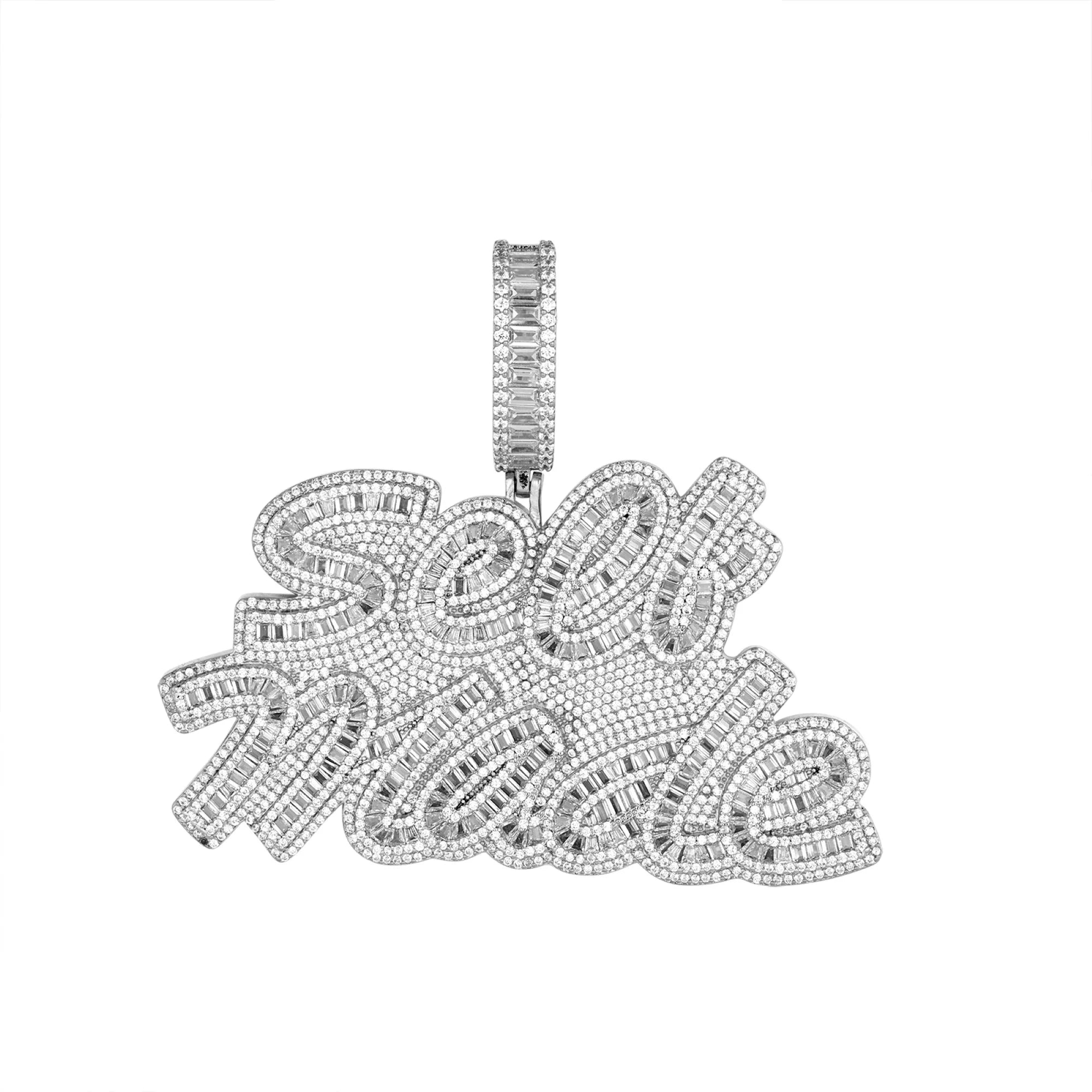 Custom 925 Sterling Silver 14k Gold Moissanite Baguette Pendant Necklace - Elegant Jewelry Gift for Women, Perfect for Weddings, Anniversaries & Special Occasions