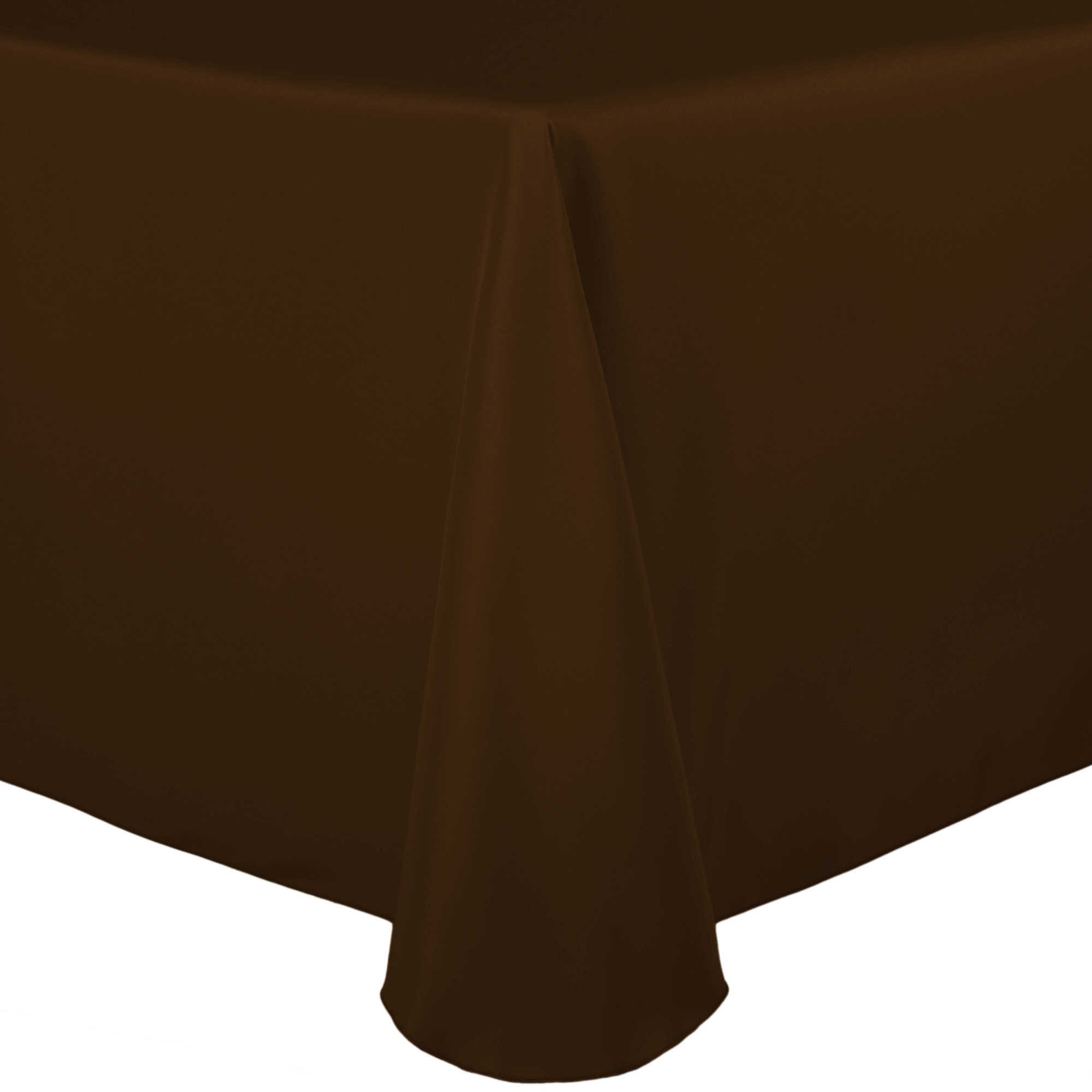 5-Pack 72 x 120 Inch Oval Polyester Tablecloths - Dark Brown Espresso Color - Wrinkle & Stain Resistant Linen-Like Table Cover for Dining Room, Wedding, Party & Restaurant Use