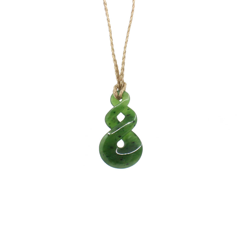 Authentic Double Twist Pounamu Pendant - Handcrafted Maori Greenstone Necklace for Men & Women | Perfect for Spiritual Protection, Gift Giving & Cultural Jewelry Collection