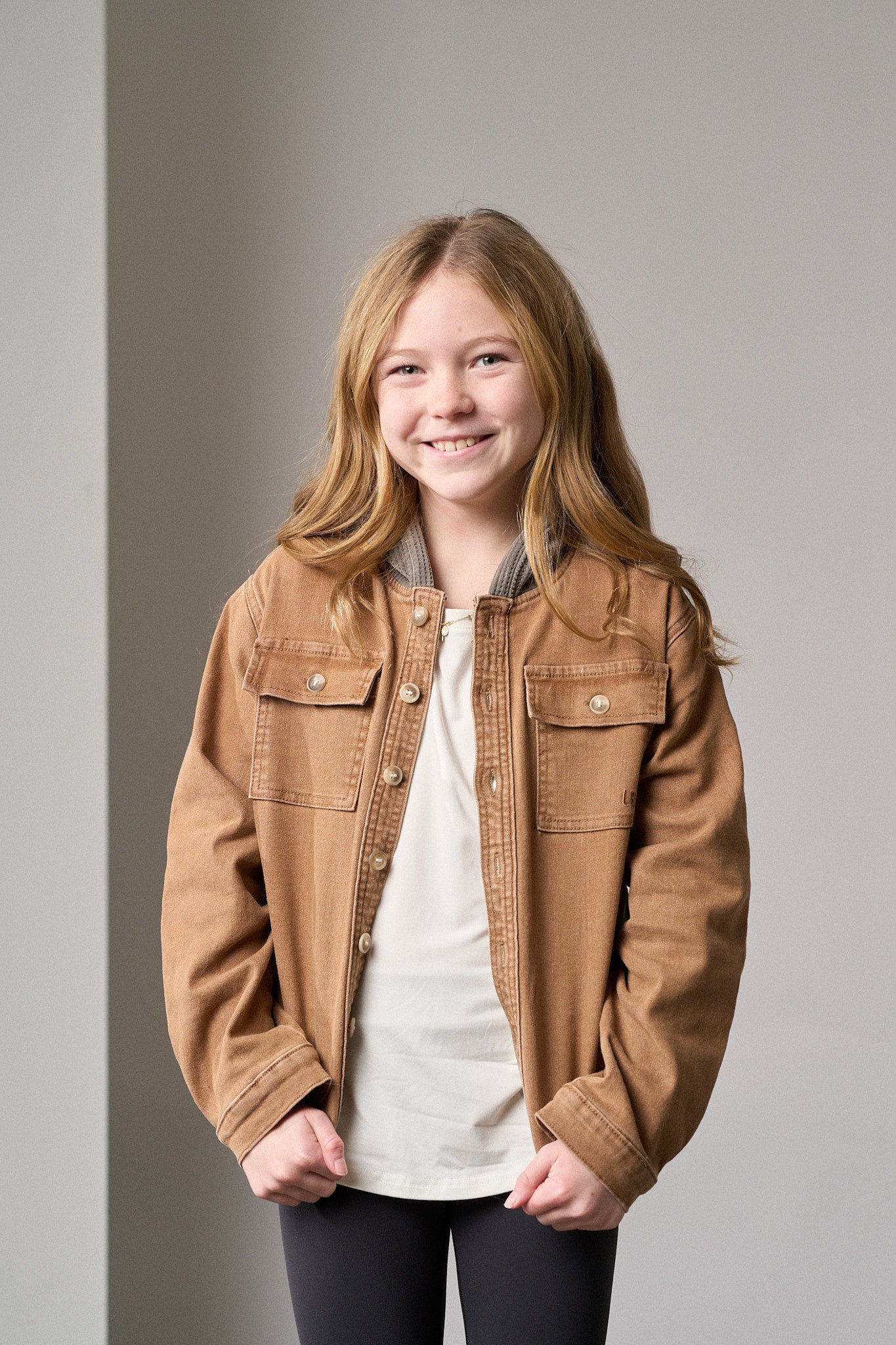 Men's Hooded Denim Shacket Jacket in Camel Color - Stylish Casual Outerwear for Fall & Winter | Perfect for Streetwear, Layering, and Outdoor Activities