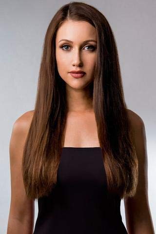 Paradise® 5-Piece ¾ Head Clip-In Hair Extensions for Women - Matt Finish No Shine - Instant Length & Volume - Straight Dark Brown - Perfect for Parties, Weddings & Everyday Styling