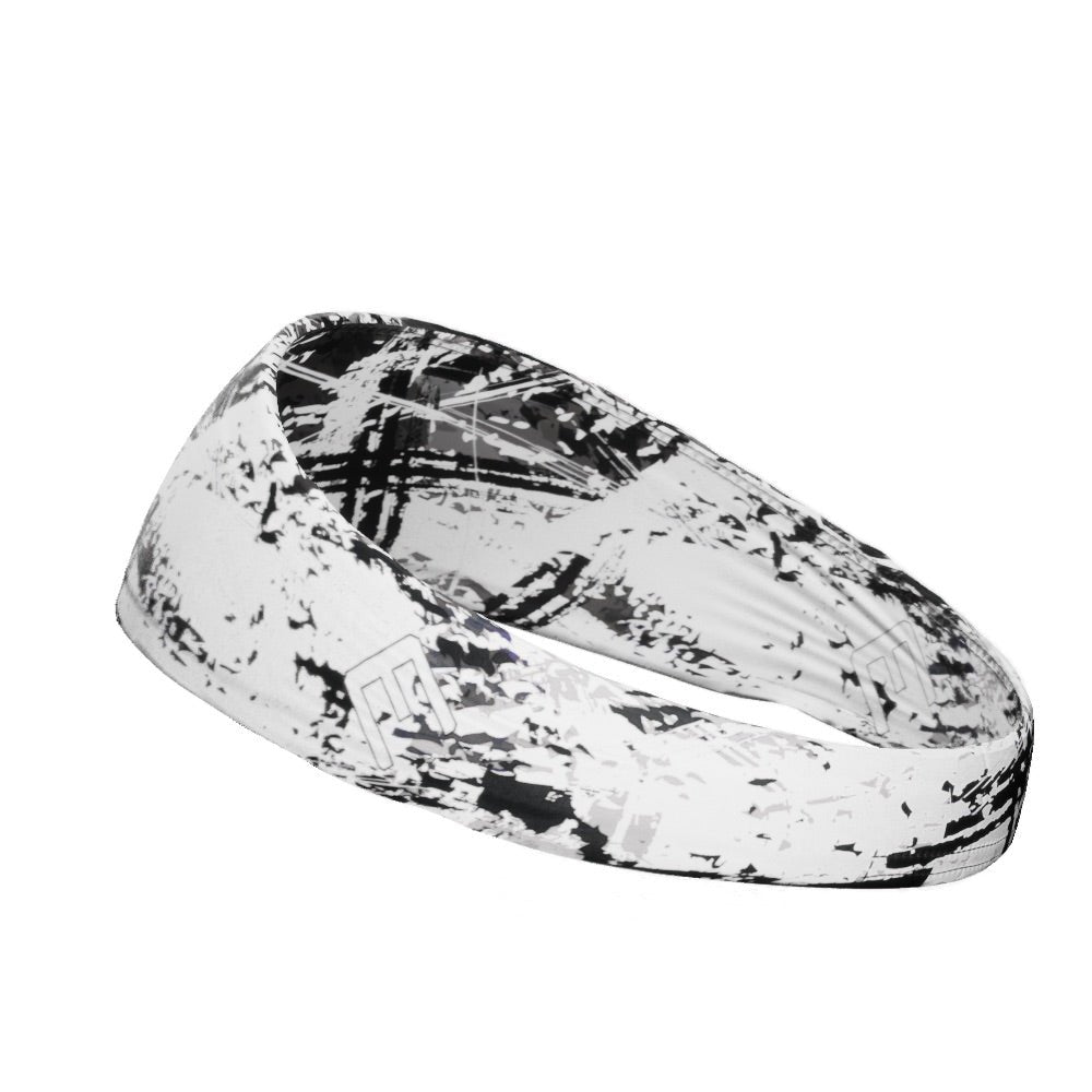 Wicked White Headband for Women & Men - Soft Stretchy Sports Headband for Running, Yoga, Workout & Gym - Non-Slip Sweatband Hair Accessory