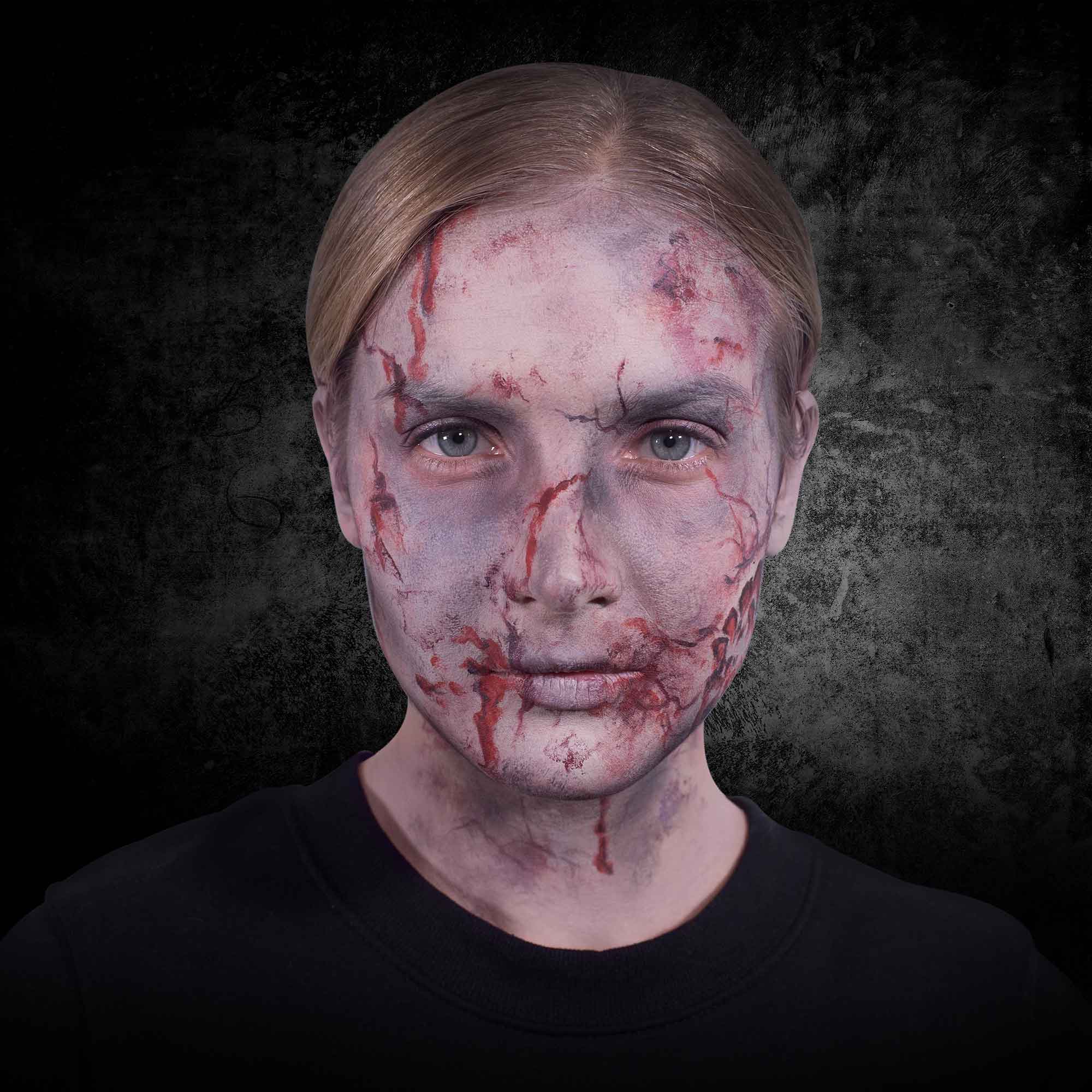 12 Color Zombie Alcohol Activated Professional SFX Makeup Palette - Halloween, Cosplay & Special Effects Makeup Kit for Horror Movies & Theater Productions
