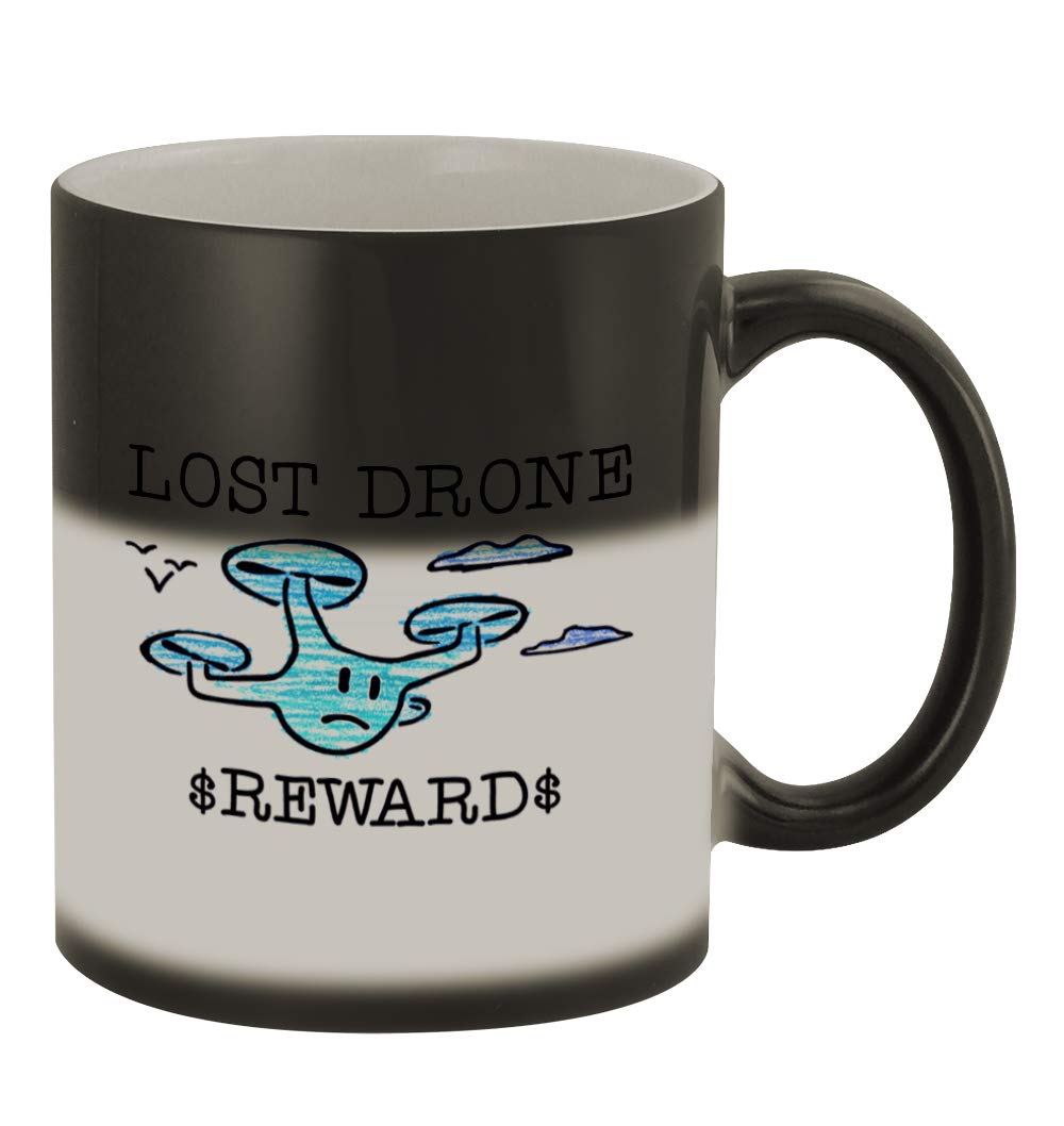 Funny Color Changing Coffee Mug - 11oz Ceramic Magic Cup with Lost Drone Design - Perfect for Office Humor & Coffee Lovers Gifts