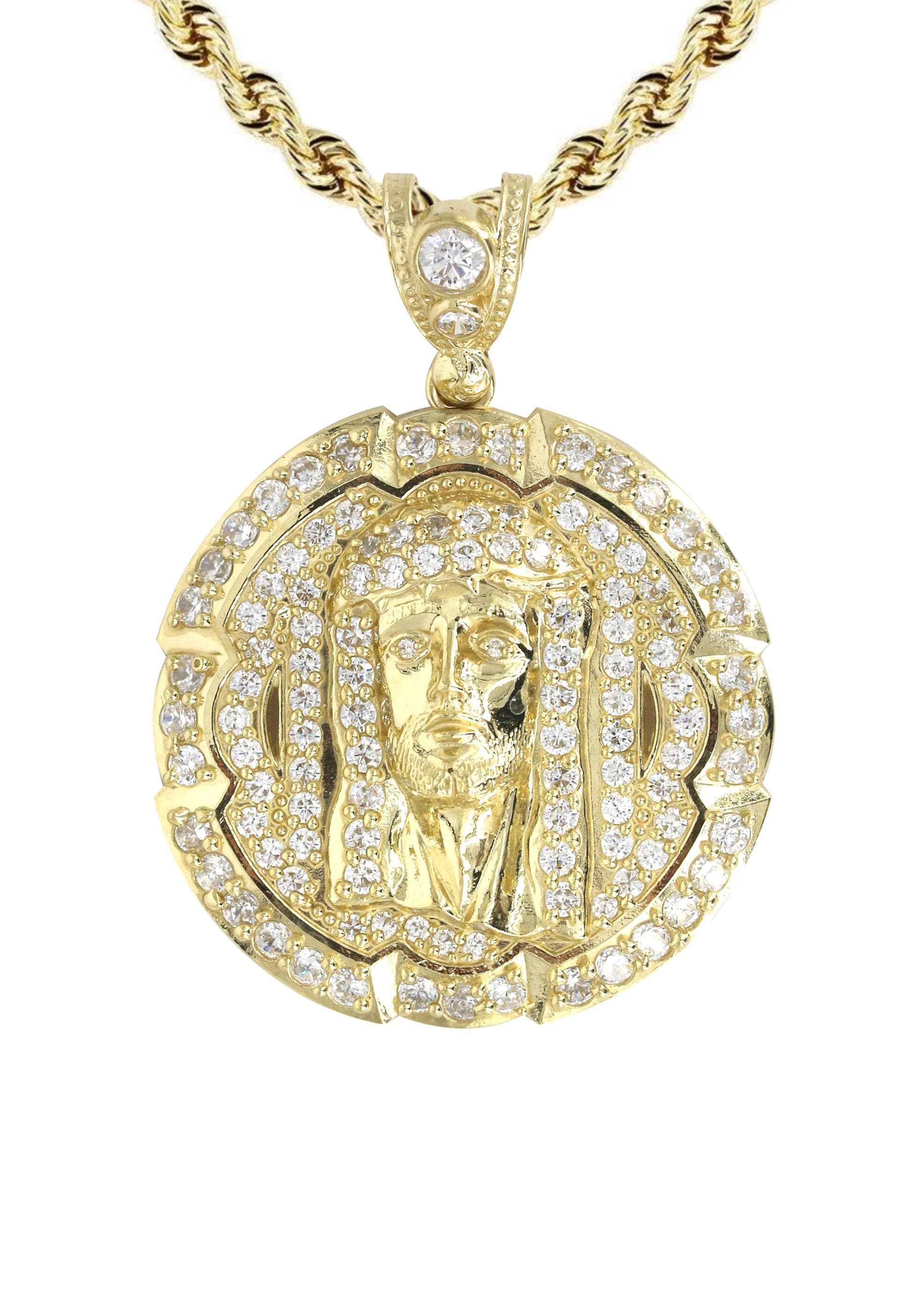 10K Yellow Gold Jesus Piece Necklace for Men & Women - 18.3 Grams Religious Jewelry - Perfect for Church, Gifts & Everyday Wear