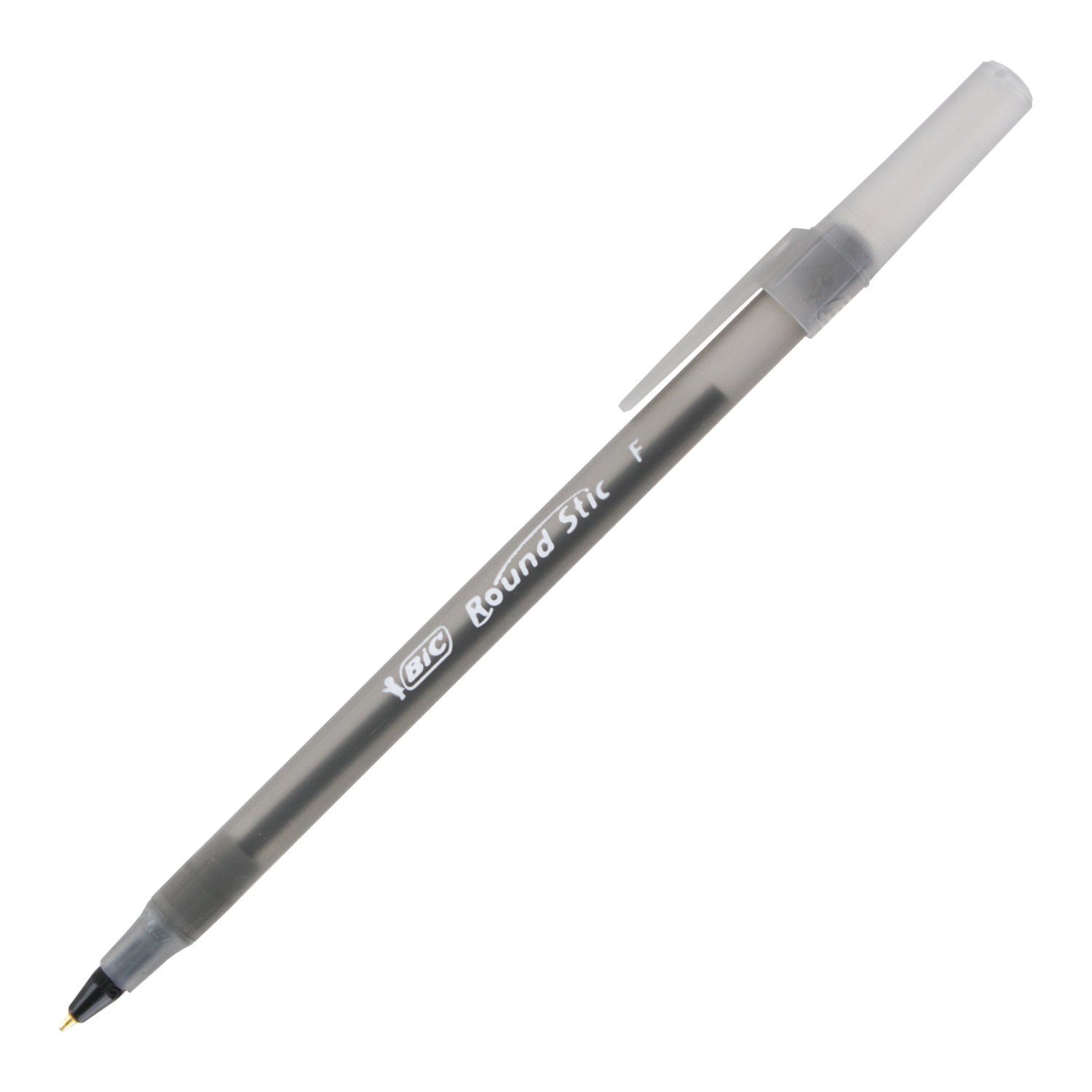 Bic Round Stic Xtra Precision Ballpoint Pens (GSF11BLKCT) - Smooth Writing for Office, School & Everyday Use - Pack of 12 Black Ink Pens