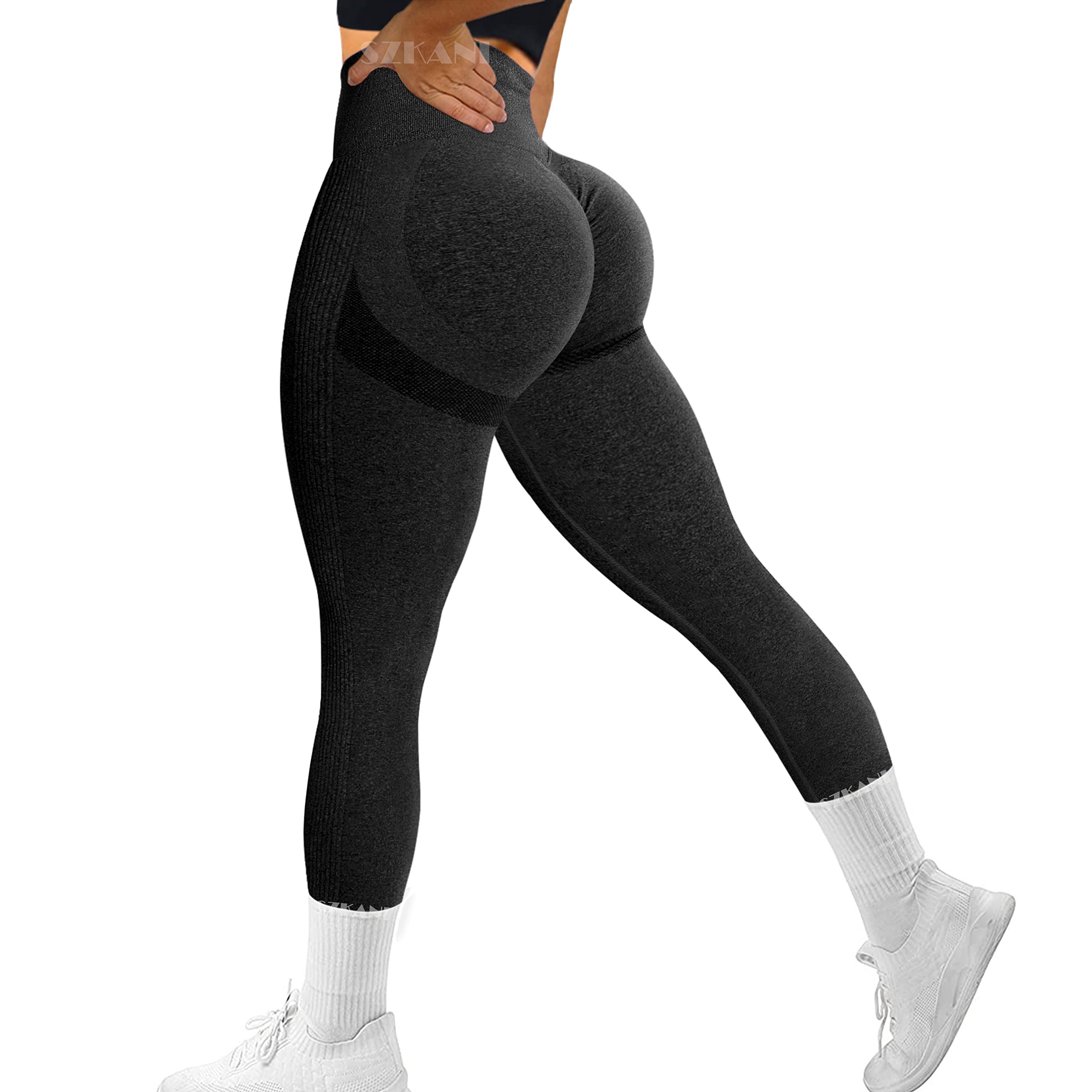 **SZKANI Women's High Waist Scrunch Butt Lifting Yoga Pants - Seamless Workout Leggings for Gym, Running & Fitness - Booty Enhancing Tights for Women**    *(Perfect for Yoga, Gym, Running, Lounge & Everyday Wear!)*