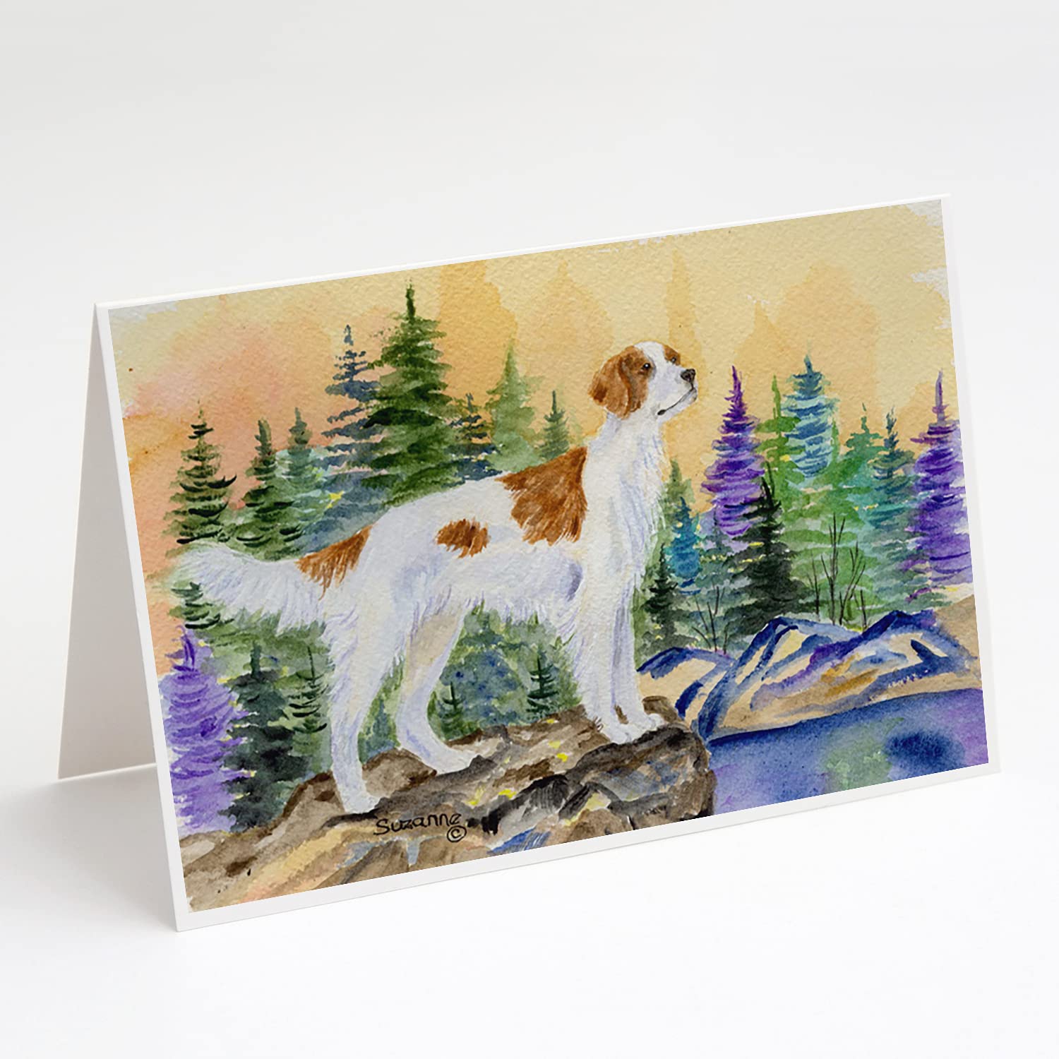 Setter Greeting Cards and Envelopes - Pack of 8 Blank A7 Note Cards (5x7 Inches) for Birthday, Thank You & Special Occasions | Whimsical Dog-Themed Stationery