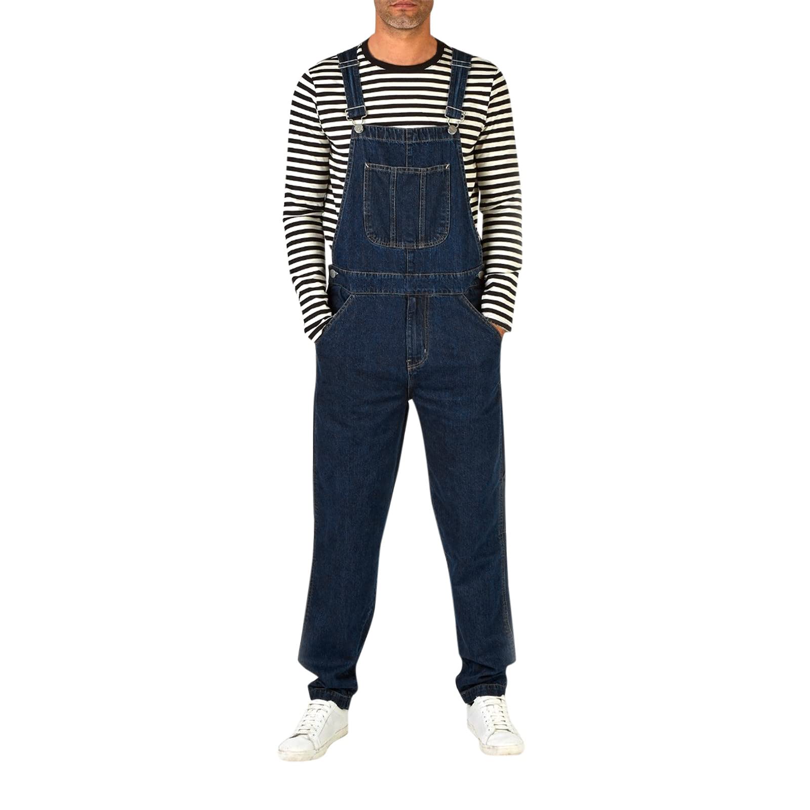 Gutori Men's Denim Pants - Slim Fit Casual Trousers with Pockets, Solid Color for Everyday Wear | Perfect for Office, Travel & Outdoor Activities