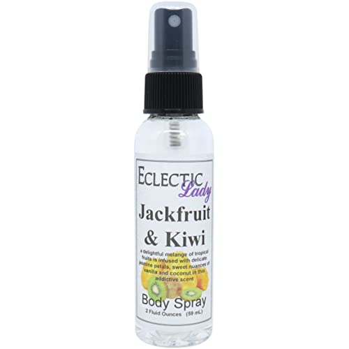 Natural Jackfruit & Kiwi Body Spray - 2oz | Refreshing Tropical Scent for Women & Men | Perfect for Gym, Travel & Everyday Use