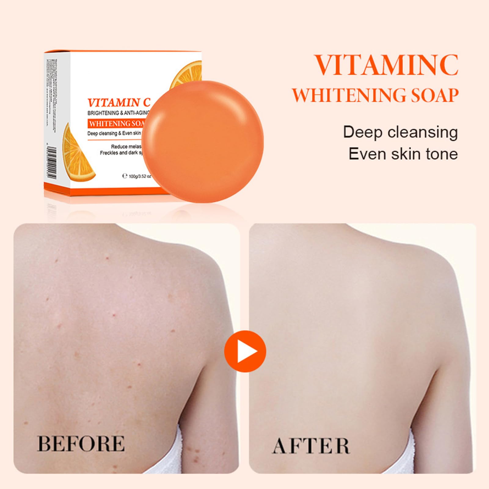 Organic Exfoliating Body Soap Bar 100g - Gentle Deep Cleansing, Moisturizing & Oil Control Face Wash - Handmade Brightening Soap for Glowing Skin | Perfect for Daily Skincare Routine & Spa Treatment