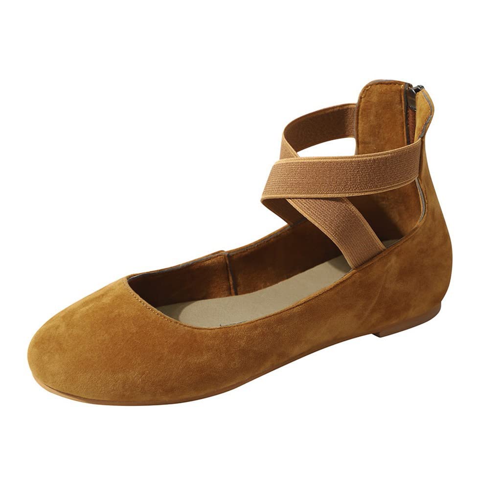 Women's White Flat Sandals Size 9 - Elastic Strap Casual Summer Shoes for Women | Perfect for Beach, Vacation & Everyday Wear