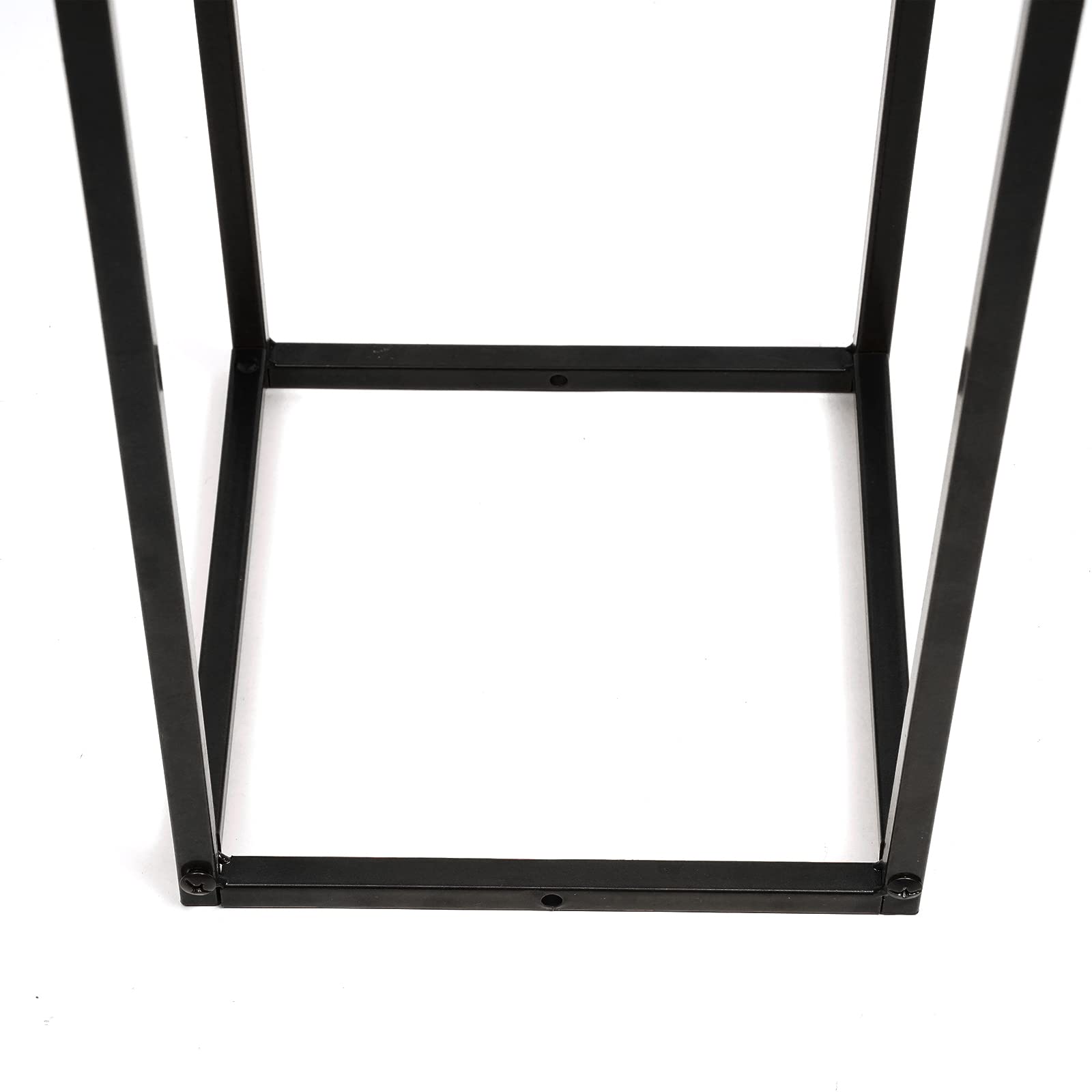 Black Geometric Metal Flower Floor Vase Stand - 29.5in Tall Wedding Centerpiece for Wedding Decor, Party, Restaurant & Hotel - Elegant Flower Display Rack for Home & Event Decoration