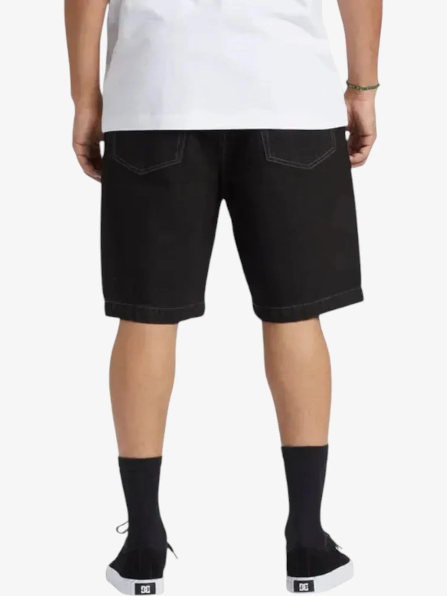 Bermuda DC Baggy Denim Shorts for Men - Black Distressed Jeans Shorts | Comfortable Casual Streetwear for Summer Outfits & Beach Style