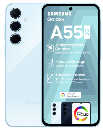 Samsung Galaxy A55 5G Smartphone - 128GB Storage, 6.5