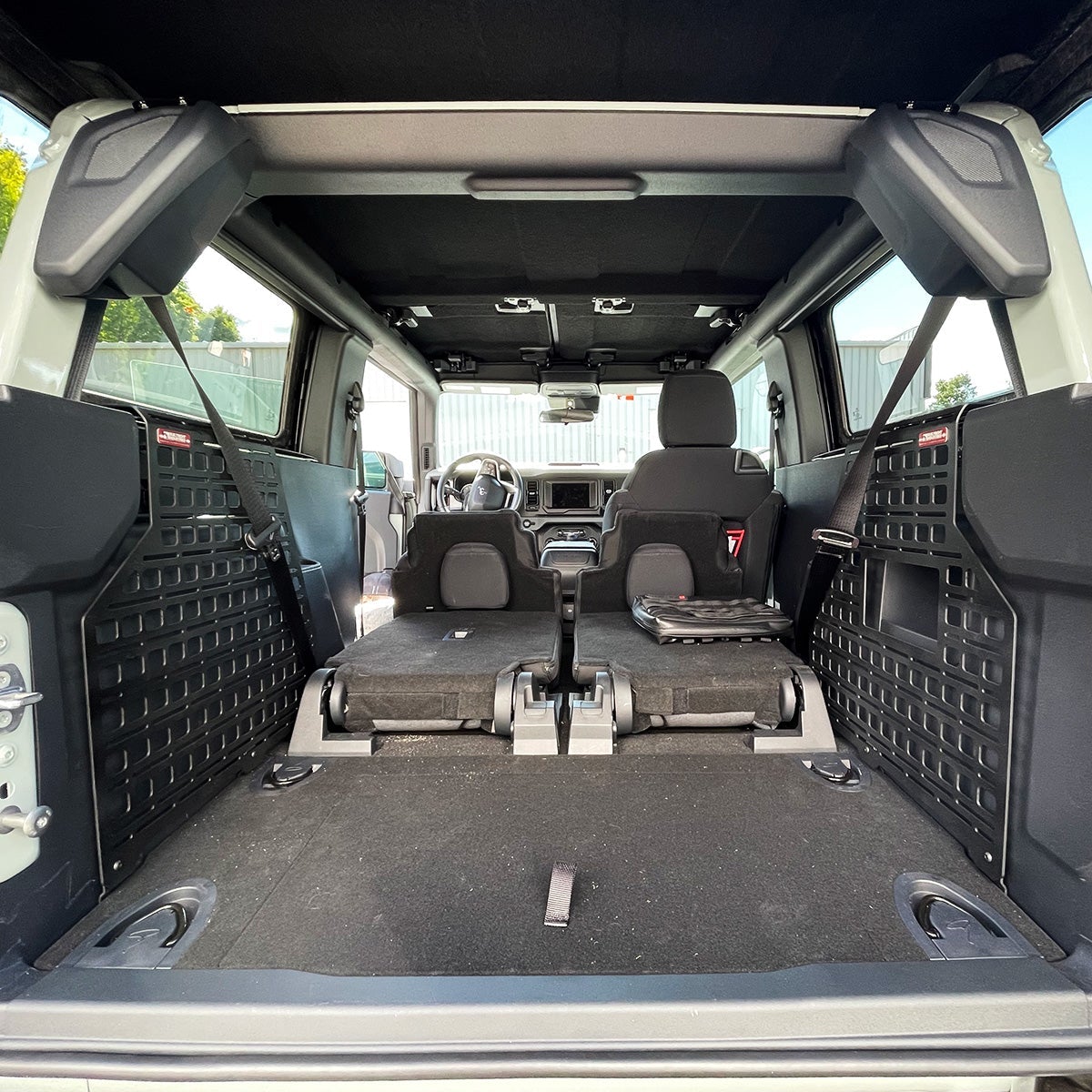 2021-2024 Ford Bronco 2 Door MOLLE Cargo Panel - Passenger Side by Builtright Industries | Durable Storage Solution for Off-Road Gear & Camping Accessories