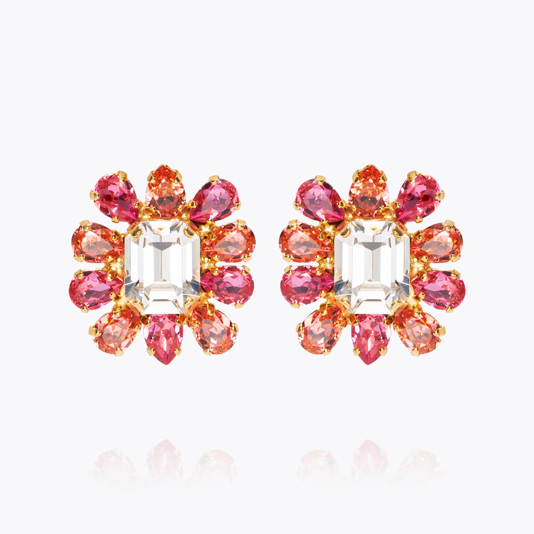 Elegant Peony & Coral Earrings for Women - Floral Dangle Jewelry Gift for Wedding, Party & Special Occasions