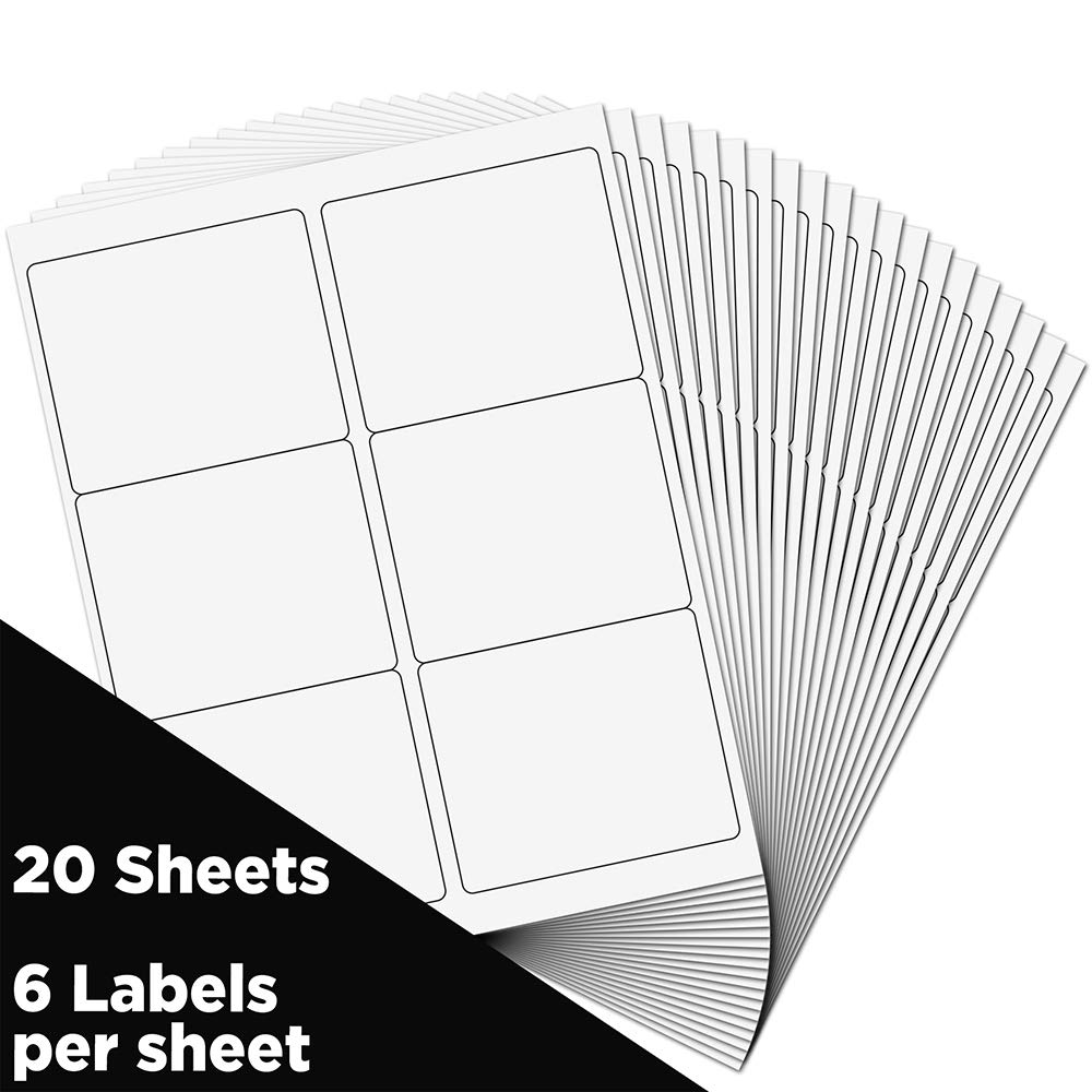 JAM PAPER Shipping Address Labels - Large 3 1/3 x 4 Inches - White Self-Adhesive Labels - 12 Packs of 120 Labels (1440 Total) - Perfect for Packages, Mailings & Business Shipping