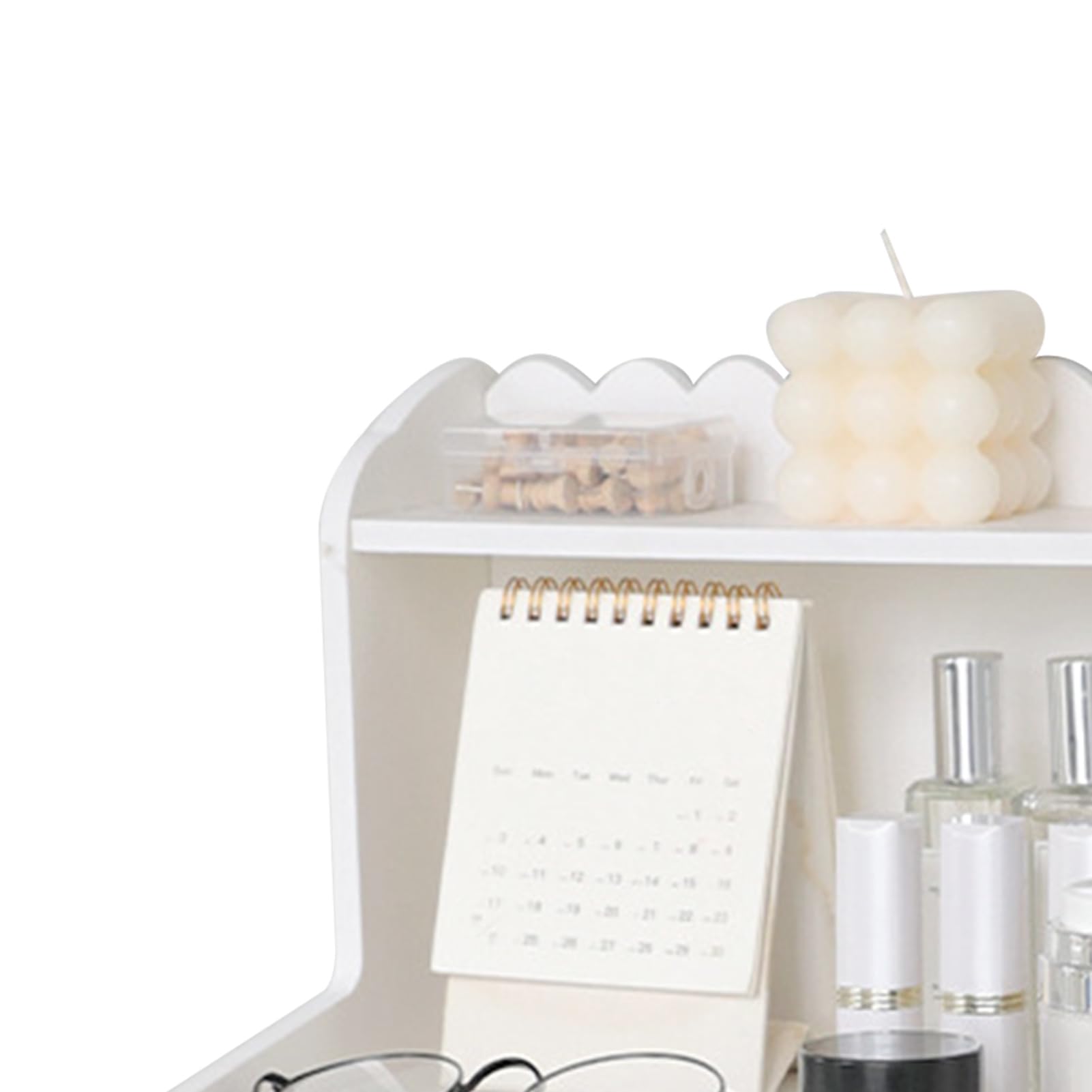Wooden Desk Organizer - Large Wood Storage Shelf Rack for Home Office | Desktop Organizer Cabinet with Drawers | Perfect for Office Supplies, Stationery & Home Organization