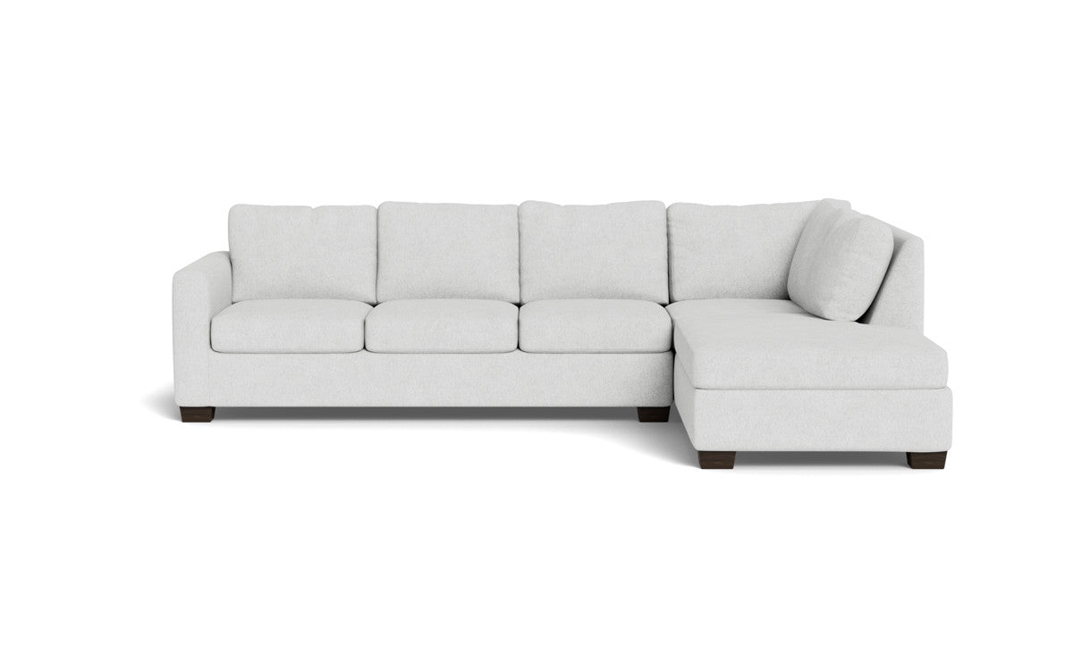 Modern Track 121 Right Chaise Sectional Sofa - Comfortable L-Shaped Couch for Living Room, Family Room & Home Theater - Perfect for Relaxing, Entertaining & Movie Nights