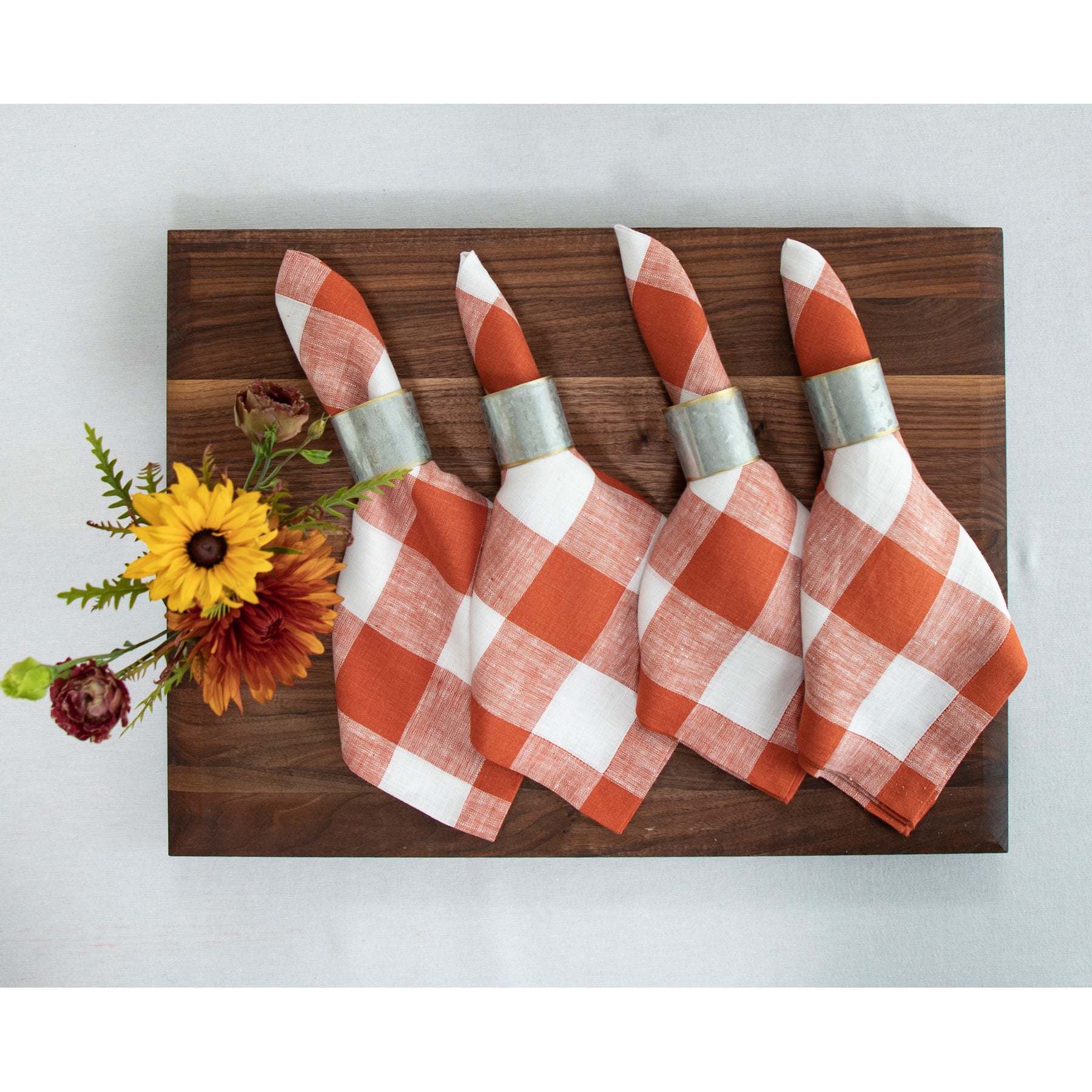 Buffalo Check Cotton Napkins - Set of 4 Premium Dinner Napkins for Holiday Table Setting, Christmas Decor & Farmhouse Dining - Reusable & Washable