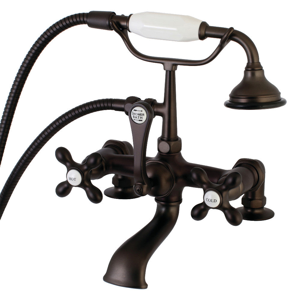 Vintage 7 Inch Tub Faucet with Hand Shower - Aqua AE209T7 Bathroom Faucet for Classic Style Bathrooms | Perfect for Bath Tubs, Showers & Spa Retreats