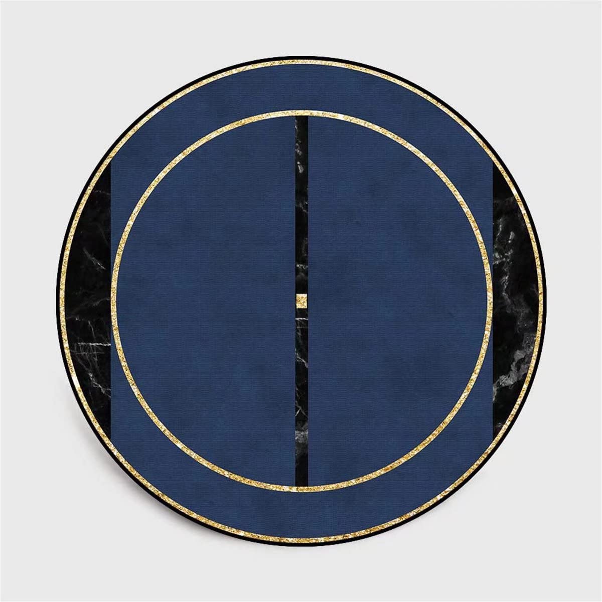 Luxury Non-Slip 5' Round Marble Area Rug - Soft Circle Throw Carpet for Living Room, Dining Room & Bedroom Decor | Trendy Home Floor Mat, Non-Shedding & Durable | Perfect for Modern Homes, Apartments and Office Spaces